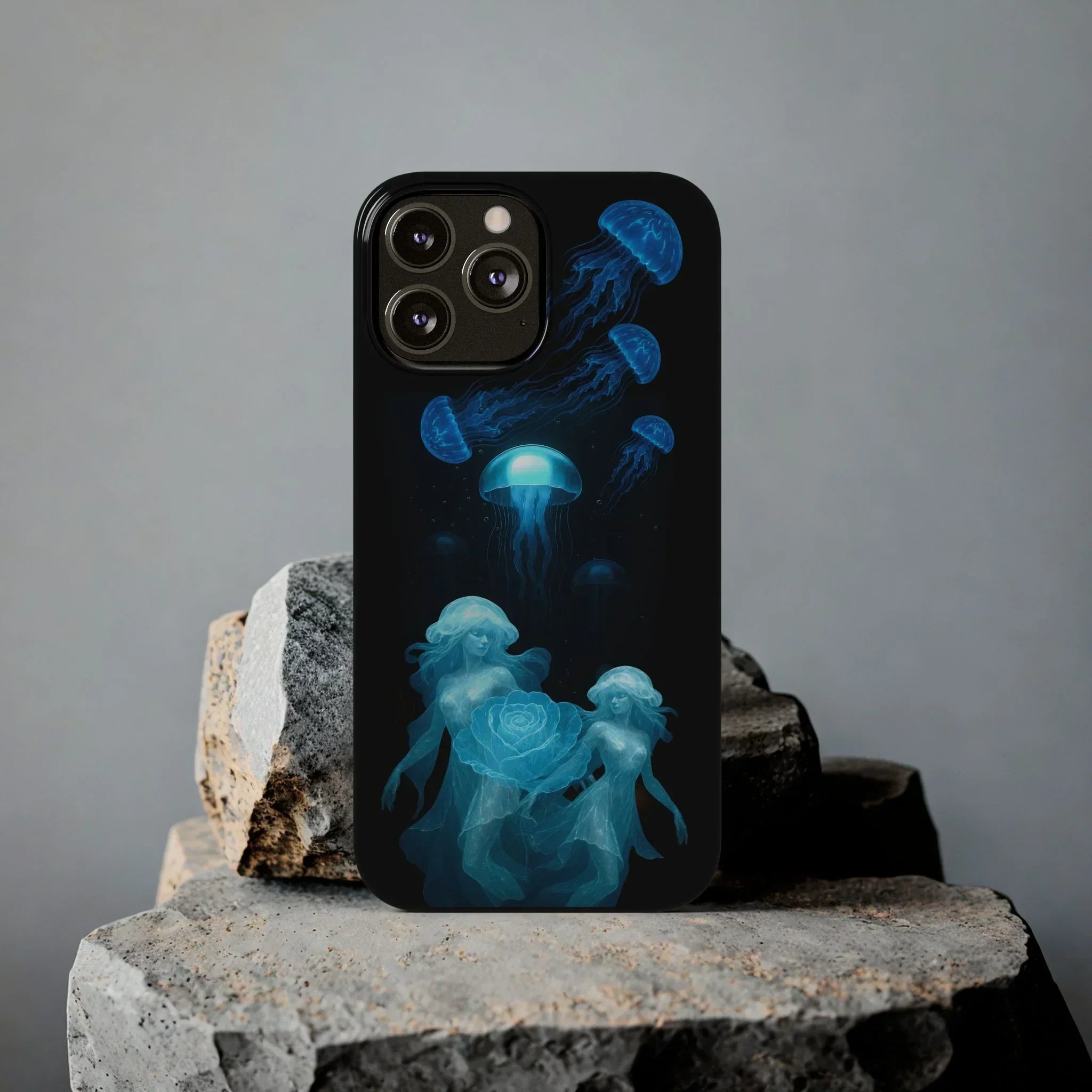 Jellyfish Rose Phone Case for iPhone 7-17 Models - KARARMDESIGN