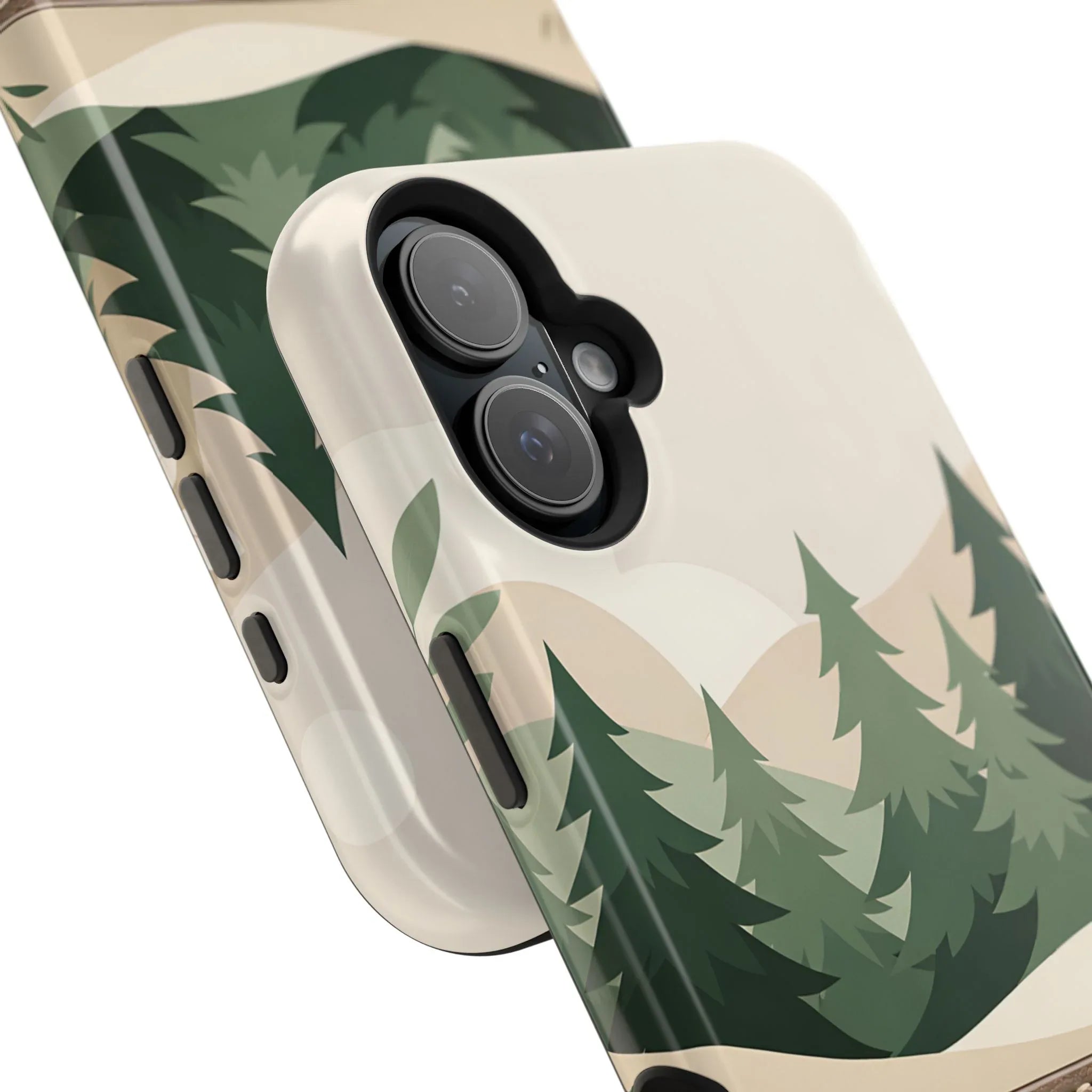 Forest Leather Phone Case for iPhone 11-17 and Galaxy S21-S25 - KARARMDESIGN