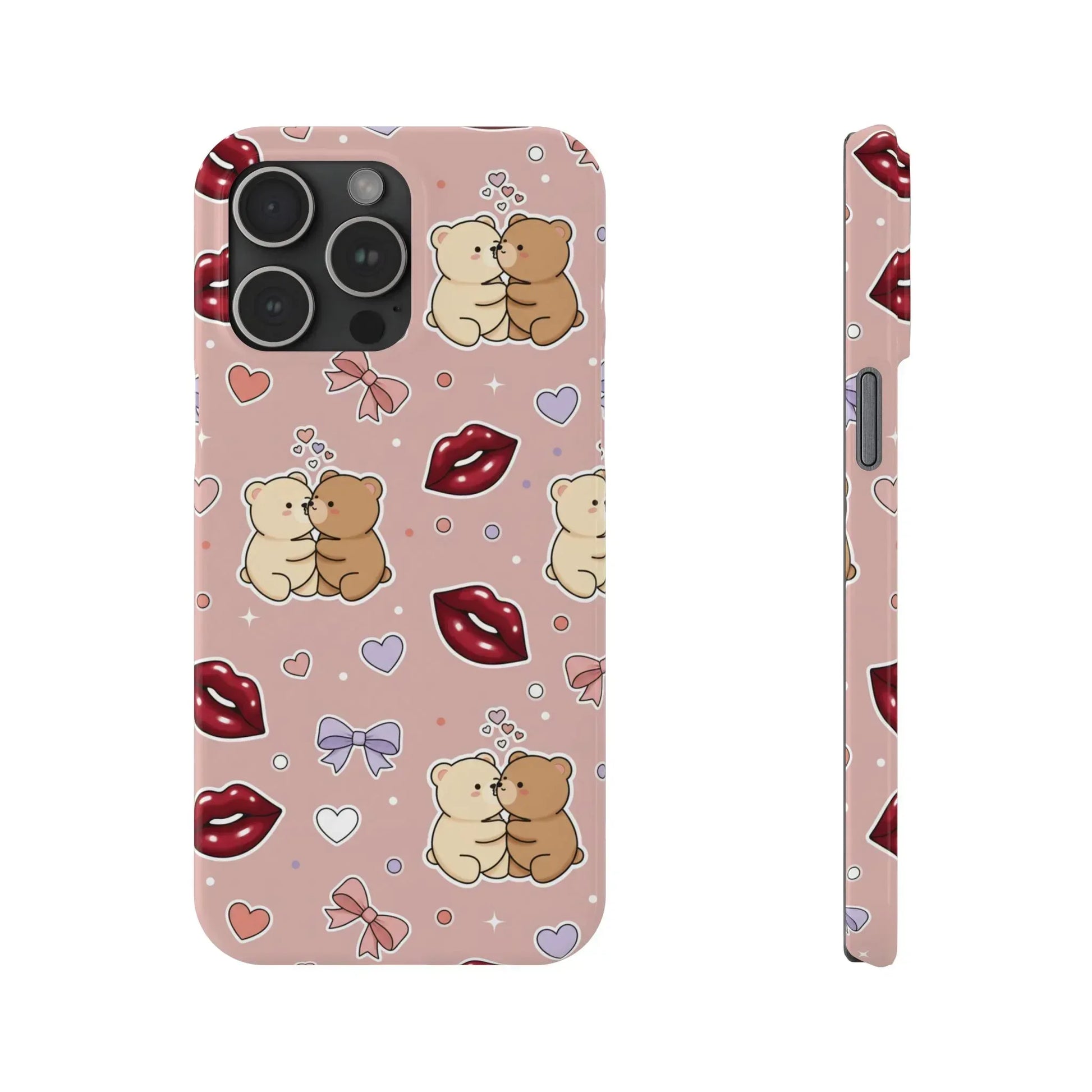 Bear Hug Bliss Phone Case for iPhone 11-17 - KARARMDESIGN