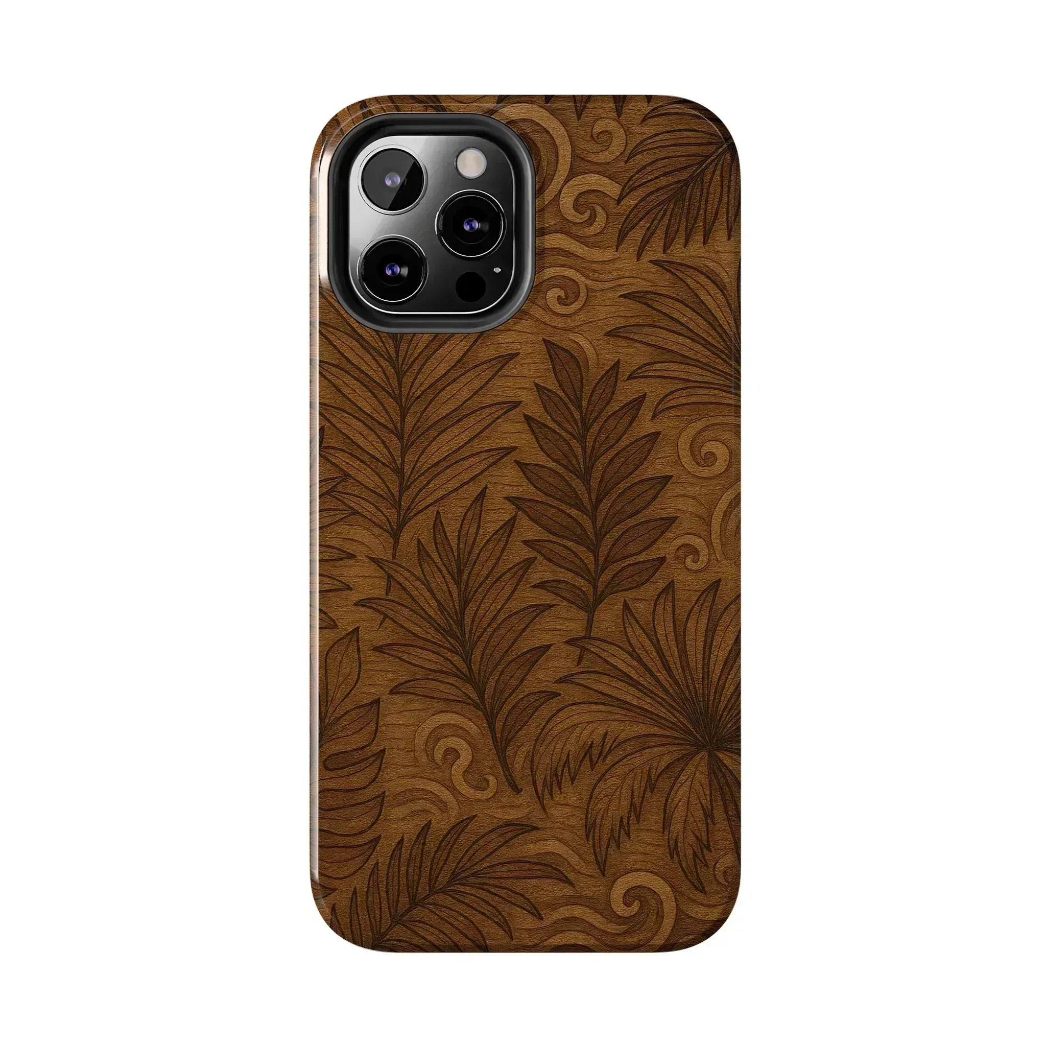 Wood Leaf Armor Phone Case for iPhone and Galaxy - KARARMDESIGN