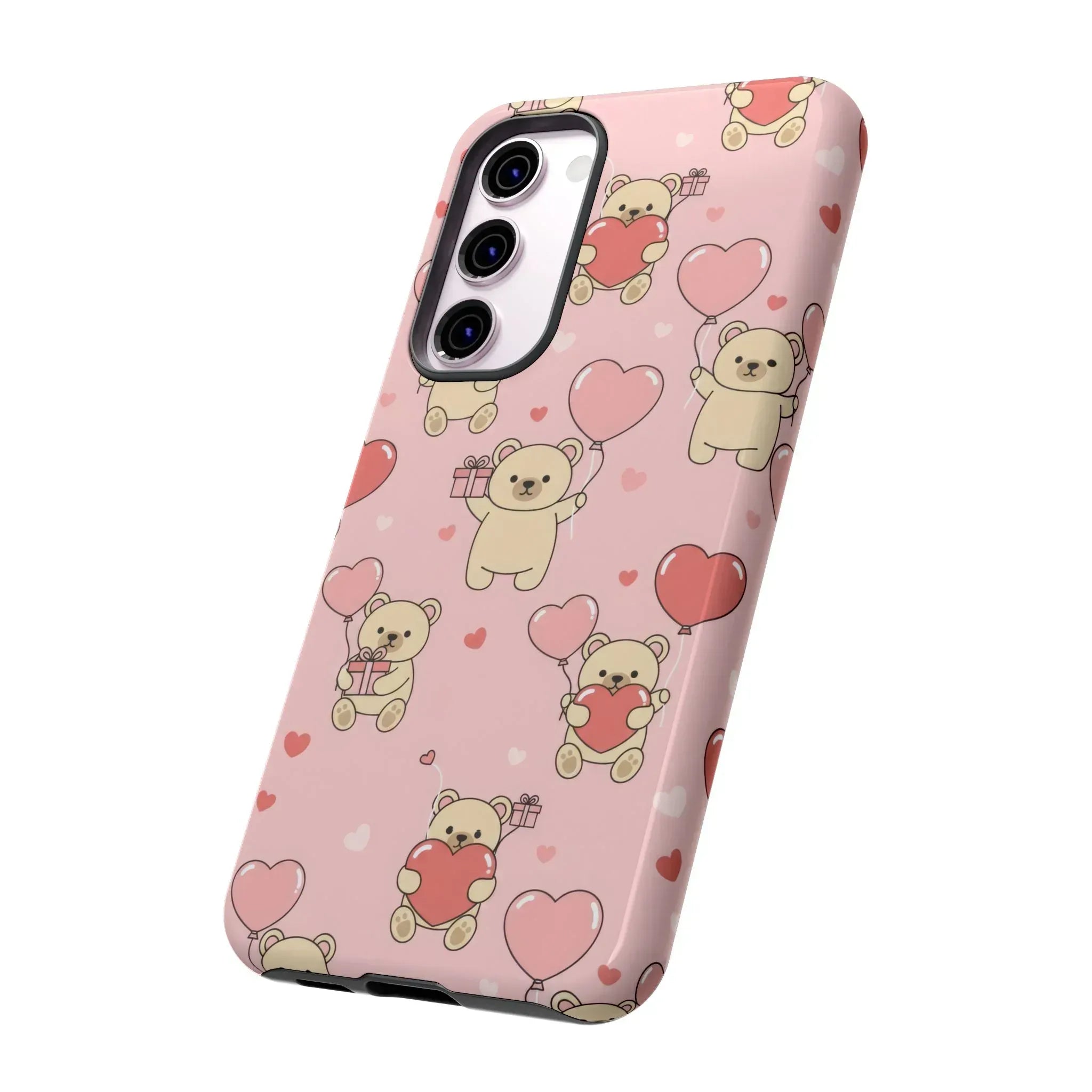 Teddy's Valentine Parade Phone Case for iPhone 11-17 and Galaxy S21-S25 - KARARMDESIGN
