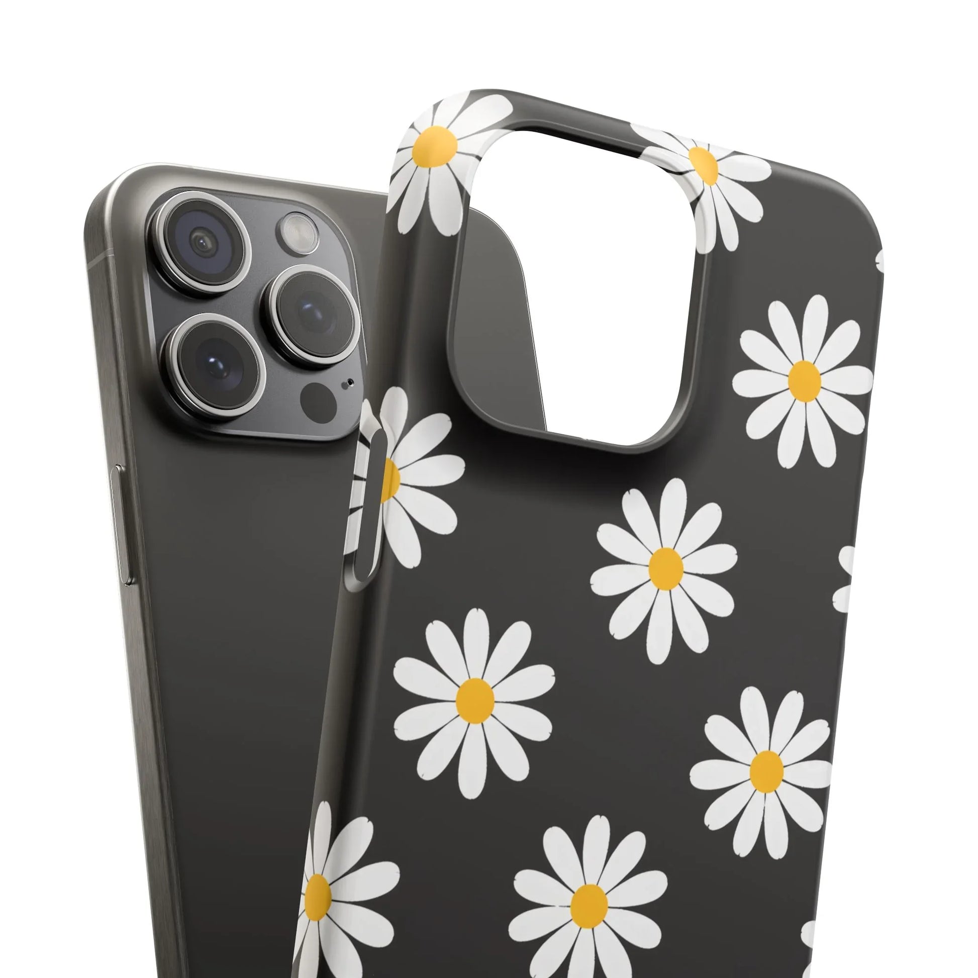 Daisy Charm Phone Case for iPhone 11-17 and Galaxy S20-S25 - KARARMDESIGN