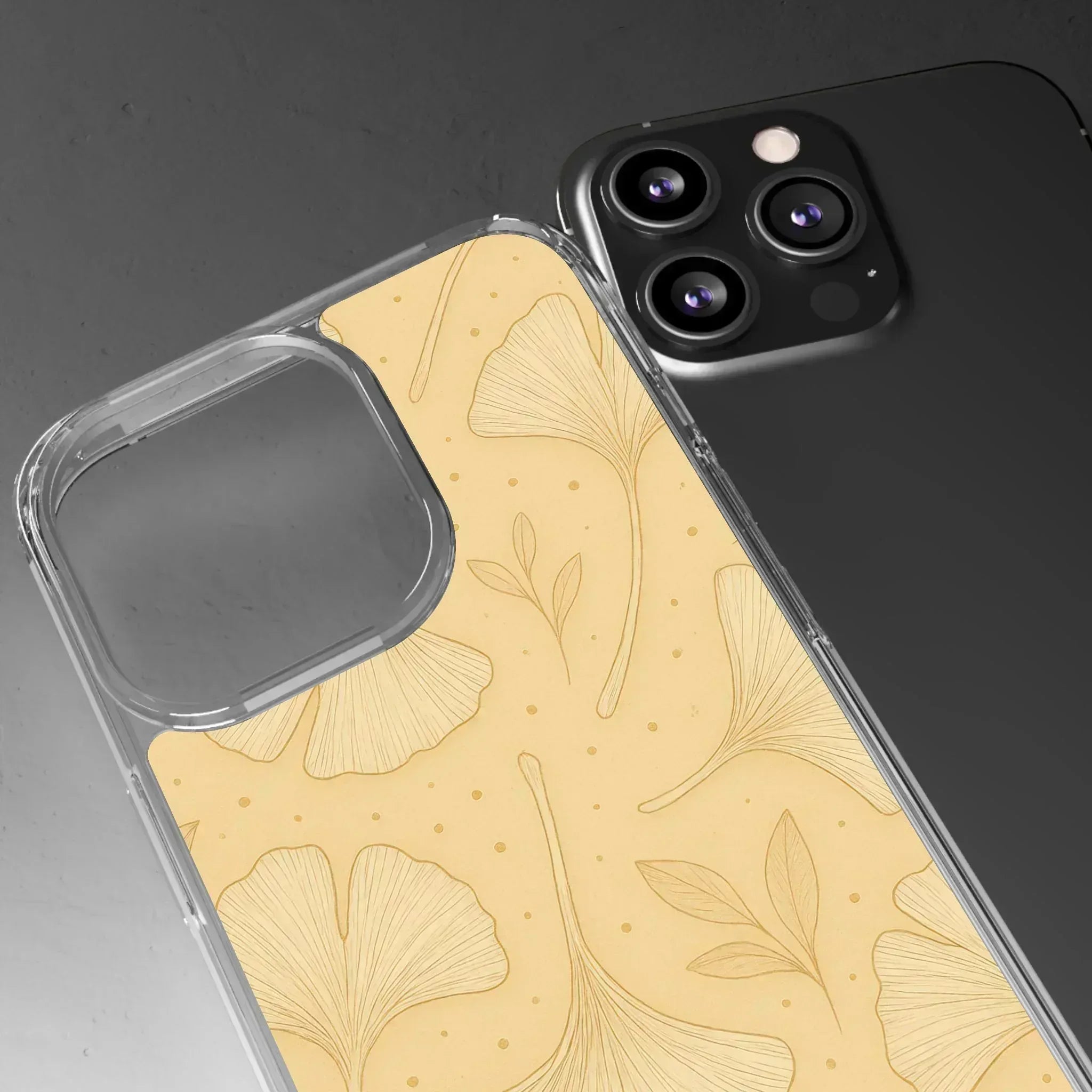 Ginkgo floral phone case for iPhone 12-16 and Galaxy S21 - KARARMDESIGN