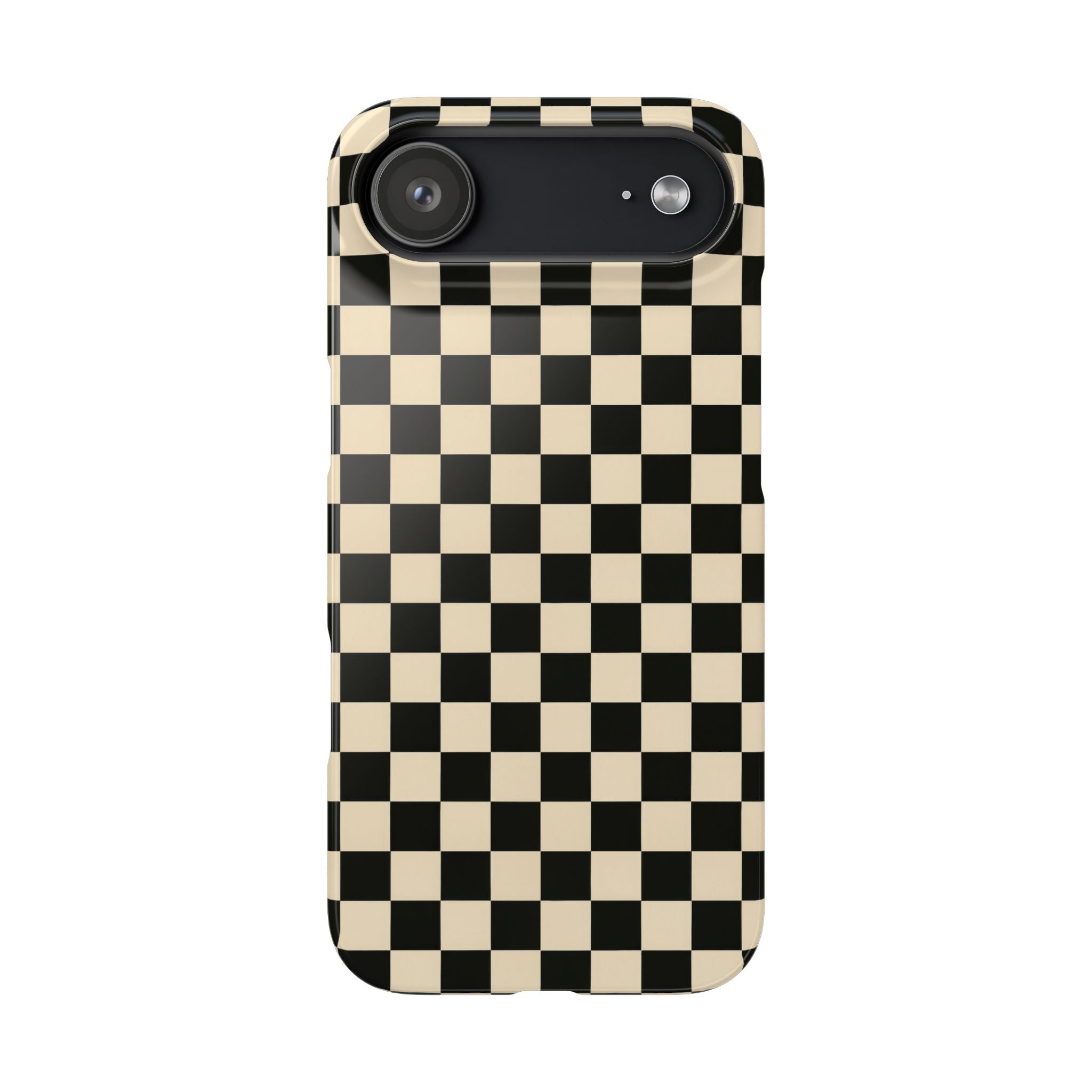 Stylish Matte Checker Phone Case for iPhone 11-17 & Galaxy S20-S26