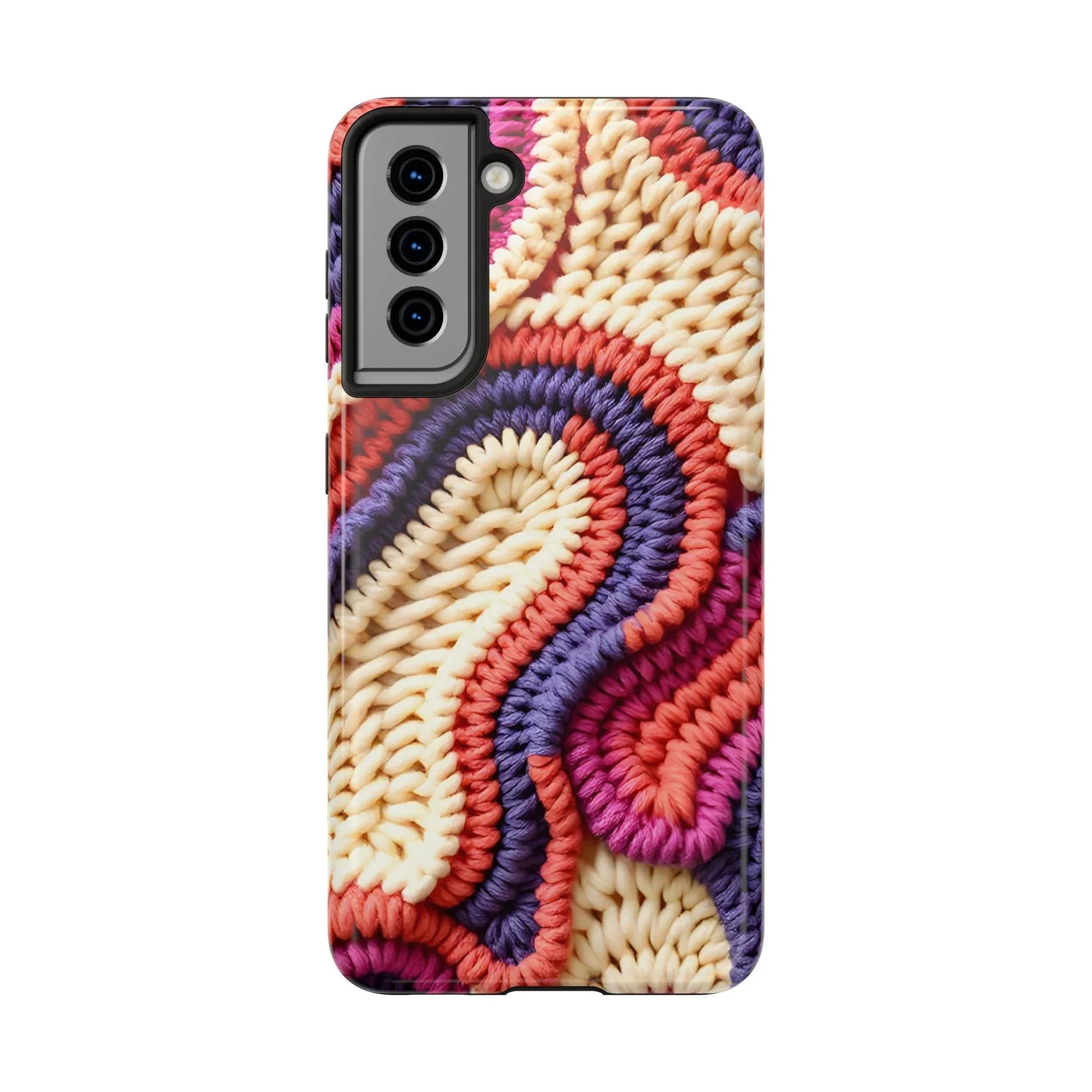 Handwoven Textile Art Phone Case for iPhone 11-17 and Galaxy S21-S25 - KARARMDESIGN