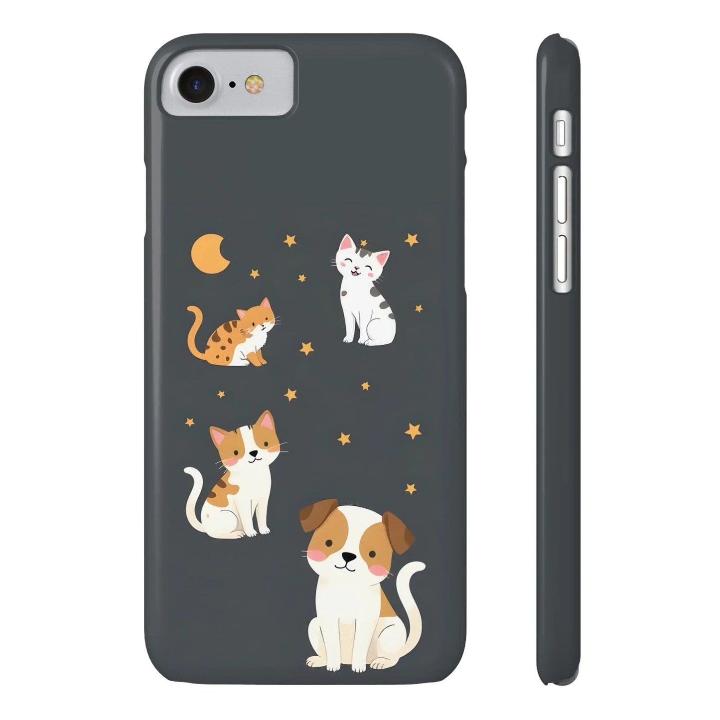 Cute Cat and Dog Phone Case for iPhone 7-16 Models - KarArmDesign
