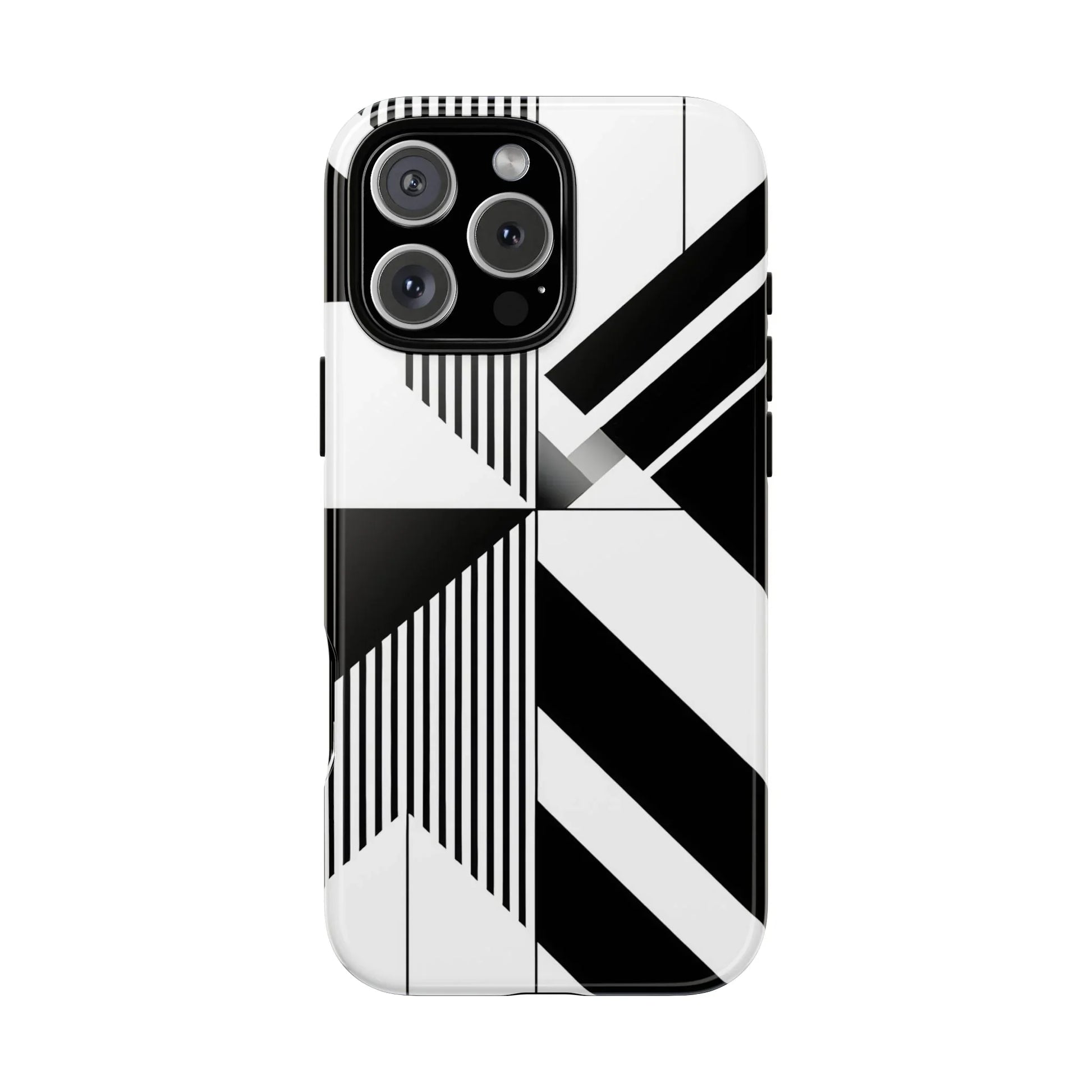 Monochrome Tough Phone Case for iPhone 11-16 and Galaxy S20–S25 - KARARMDESIGN