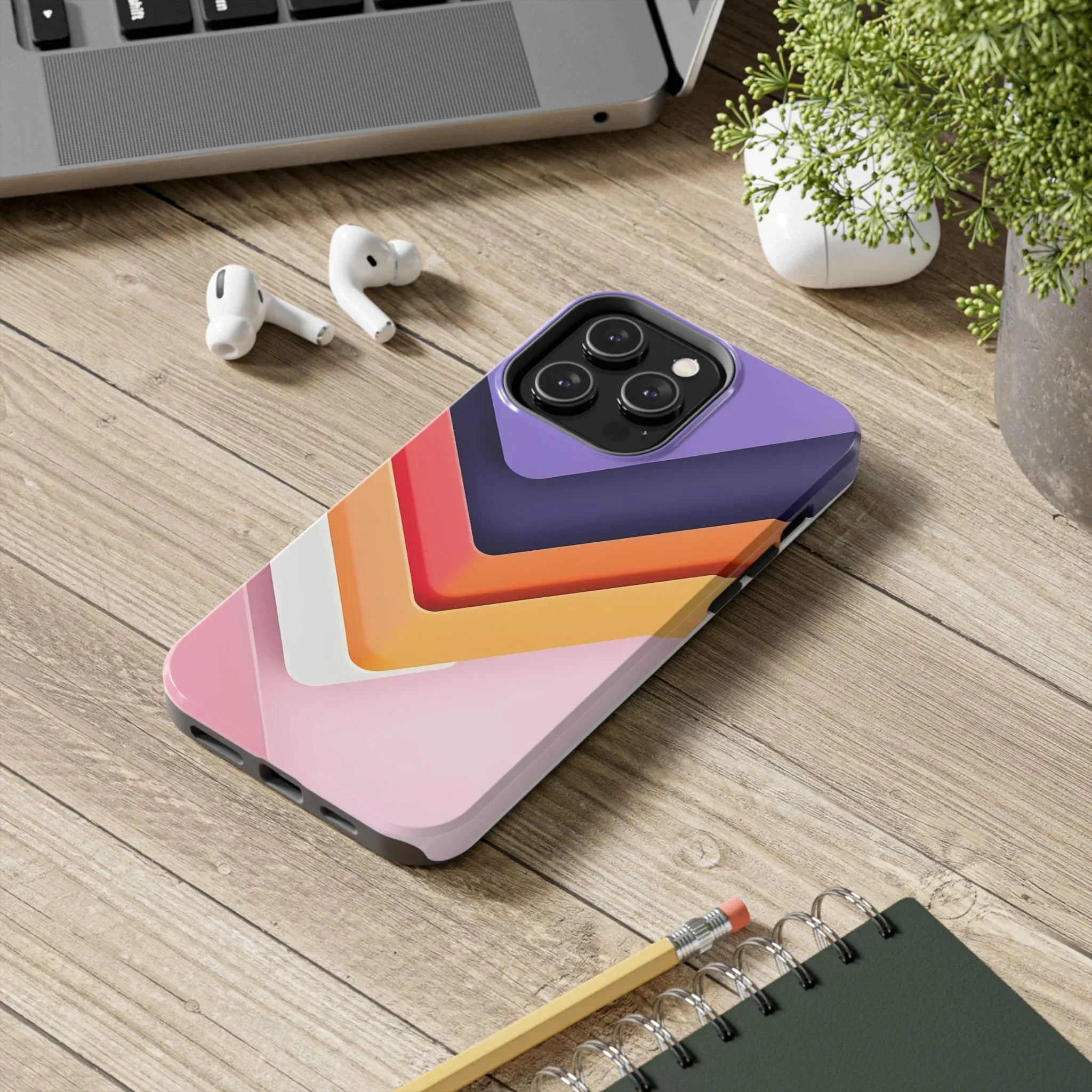 Vibrant Geometric Chevron Phone Case for iPhone and Galaxy - KARARMDESIGN