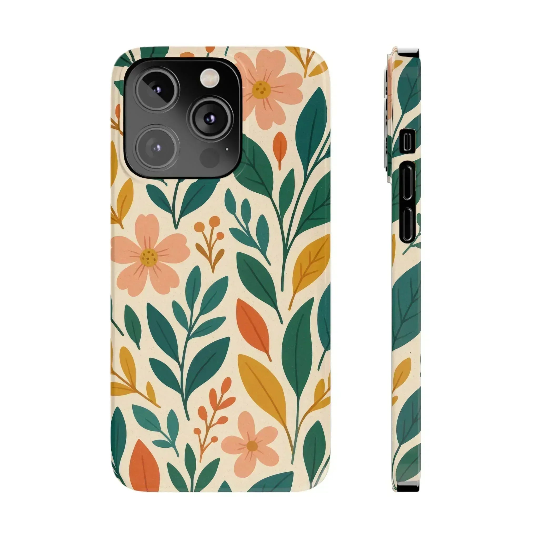 Floral Harmony Phone Case for iPhone 11-16 - KARARMDESIGN
