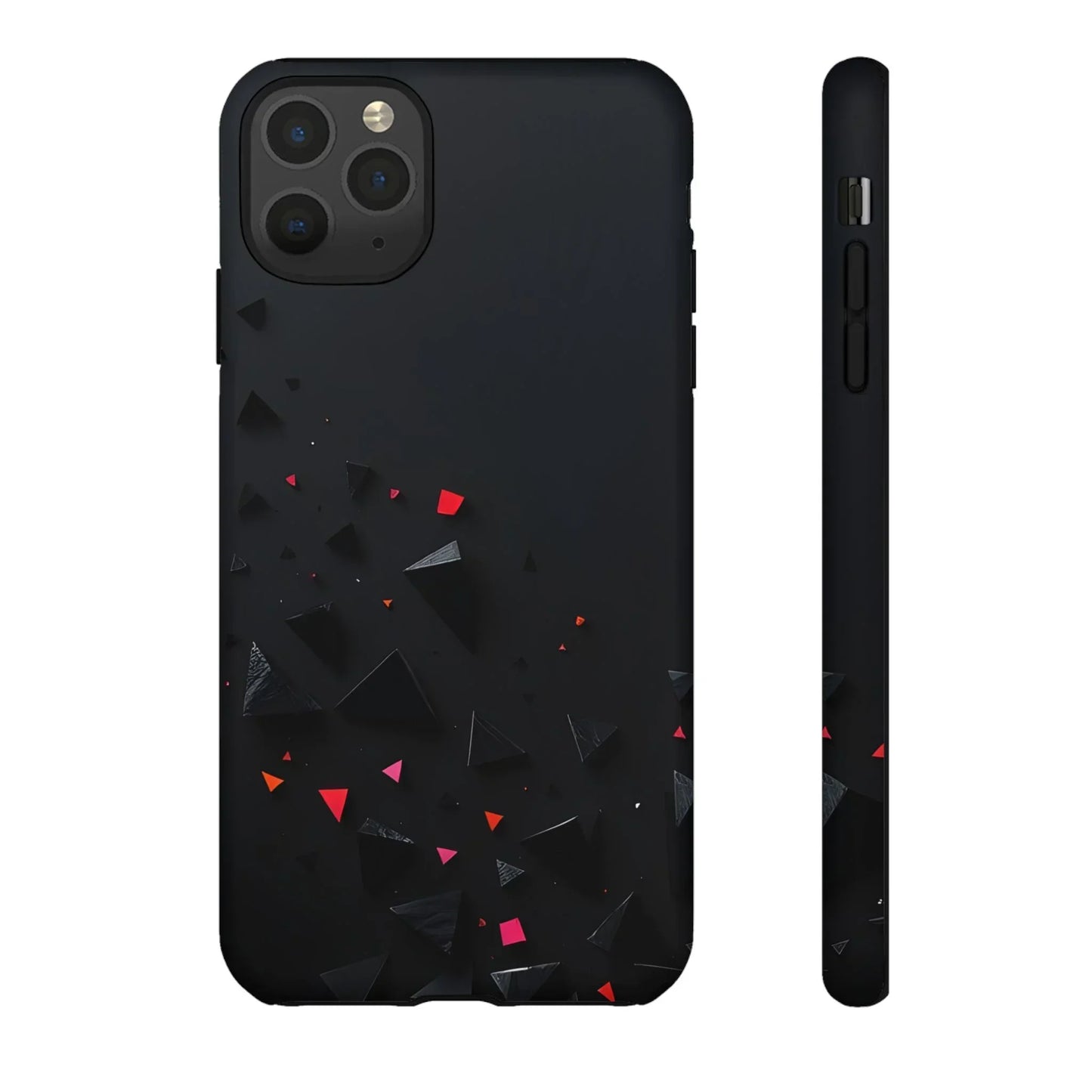 Black and Red Neon Phone Case for iPhone 8-16 and Pixel up to 9 Models - KarArmDesign