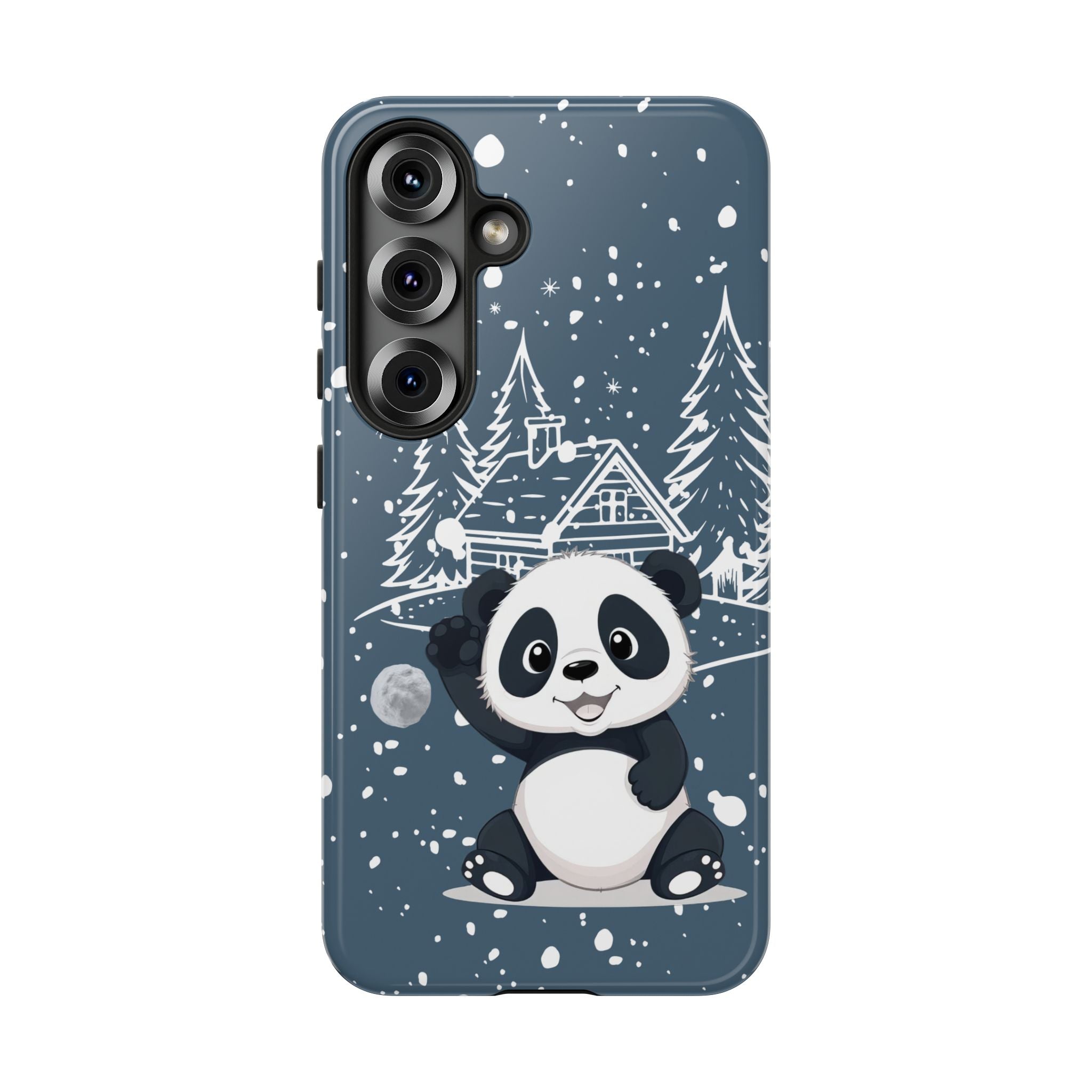 Cute Panda Phone Case for Samsung Galaxy S20–S26 & Google Pixel 6–9
