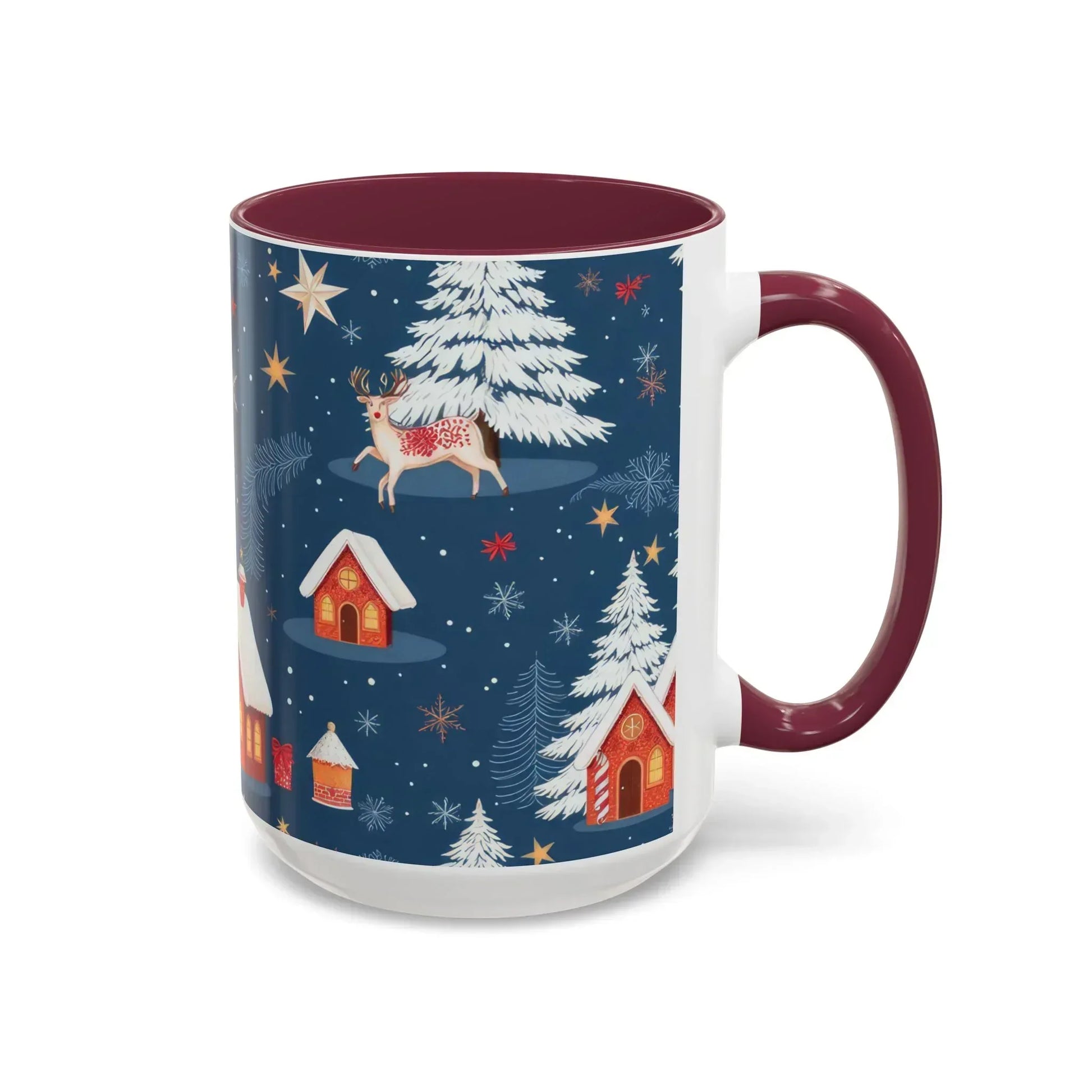 Dark Blue Christmas Mug - Colorful Mugs (11oz, 15oz) - KARARMDESIGN