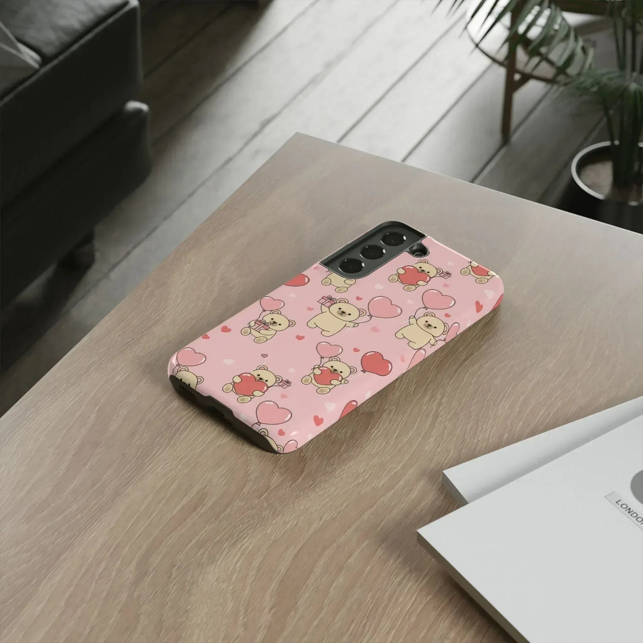Teddy's Valentine Parade Phone Case for iPhone 11-17 and Galaxy S21-S25 - KARARMDESIGN