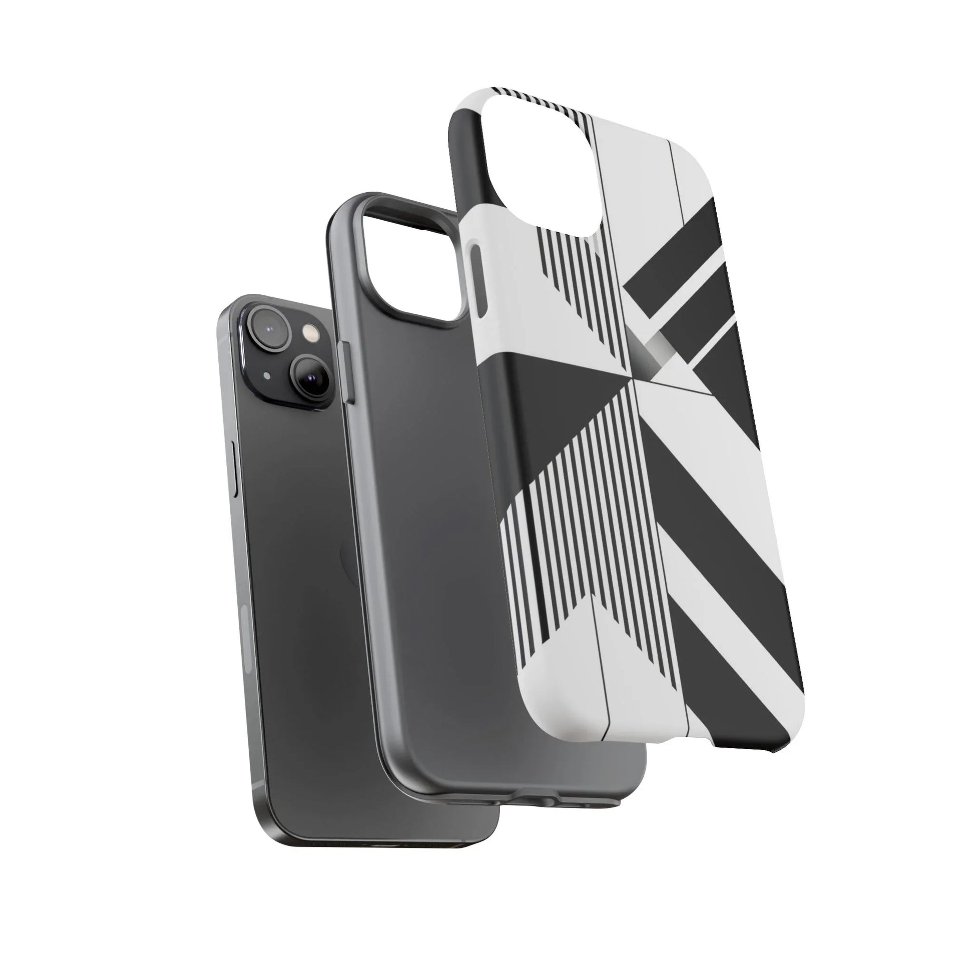 Monochrome Tough Phone Case for iPhone 11-16 and Galaxy S20–S25 - KARARMDESIGN