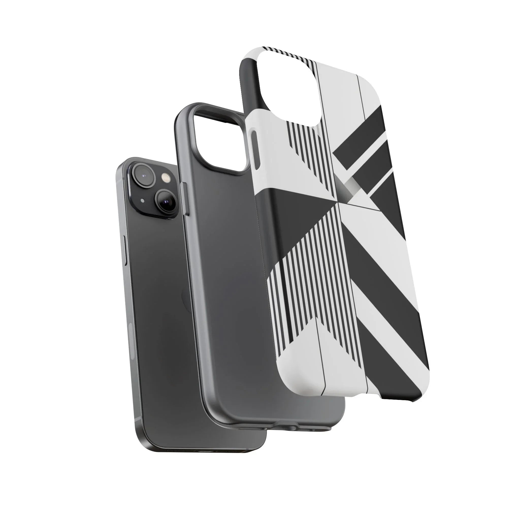 Monochrome Tough Phone Case for iPhone 11-16 and Galaxy S20–S25 - KARARMDESIGN