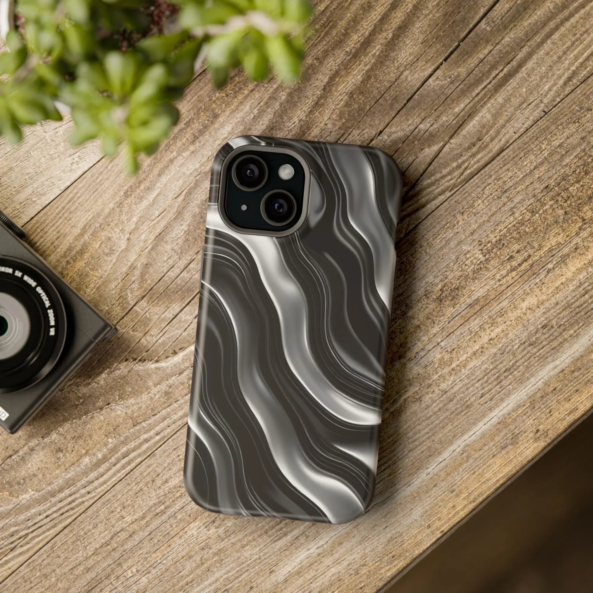 Wavy Illusion Marble Phone Case for iPhone 13-17 - KARARMDESIGN