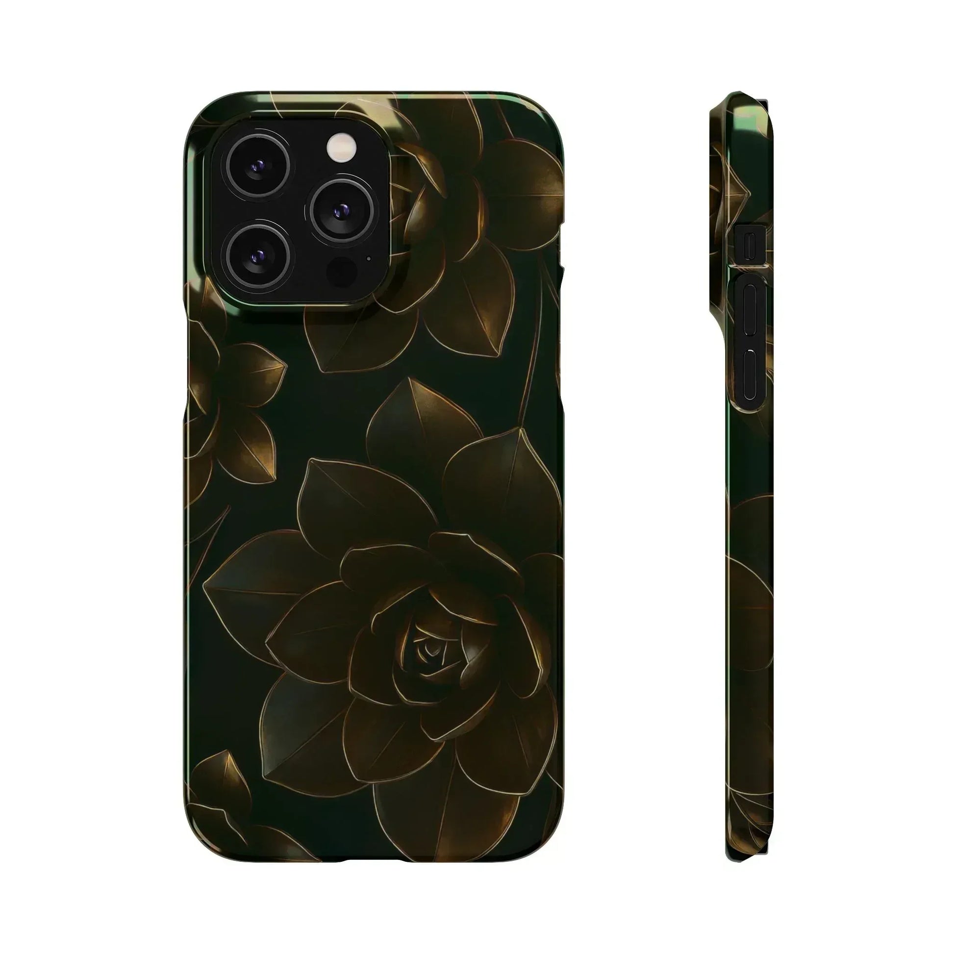 Metal Flower Phone Case for iPhone 8-16 and Galaxy S20-S24 - KARARMDESIGN