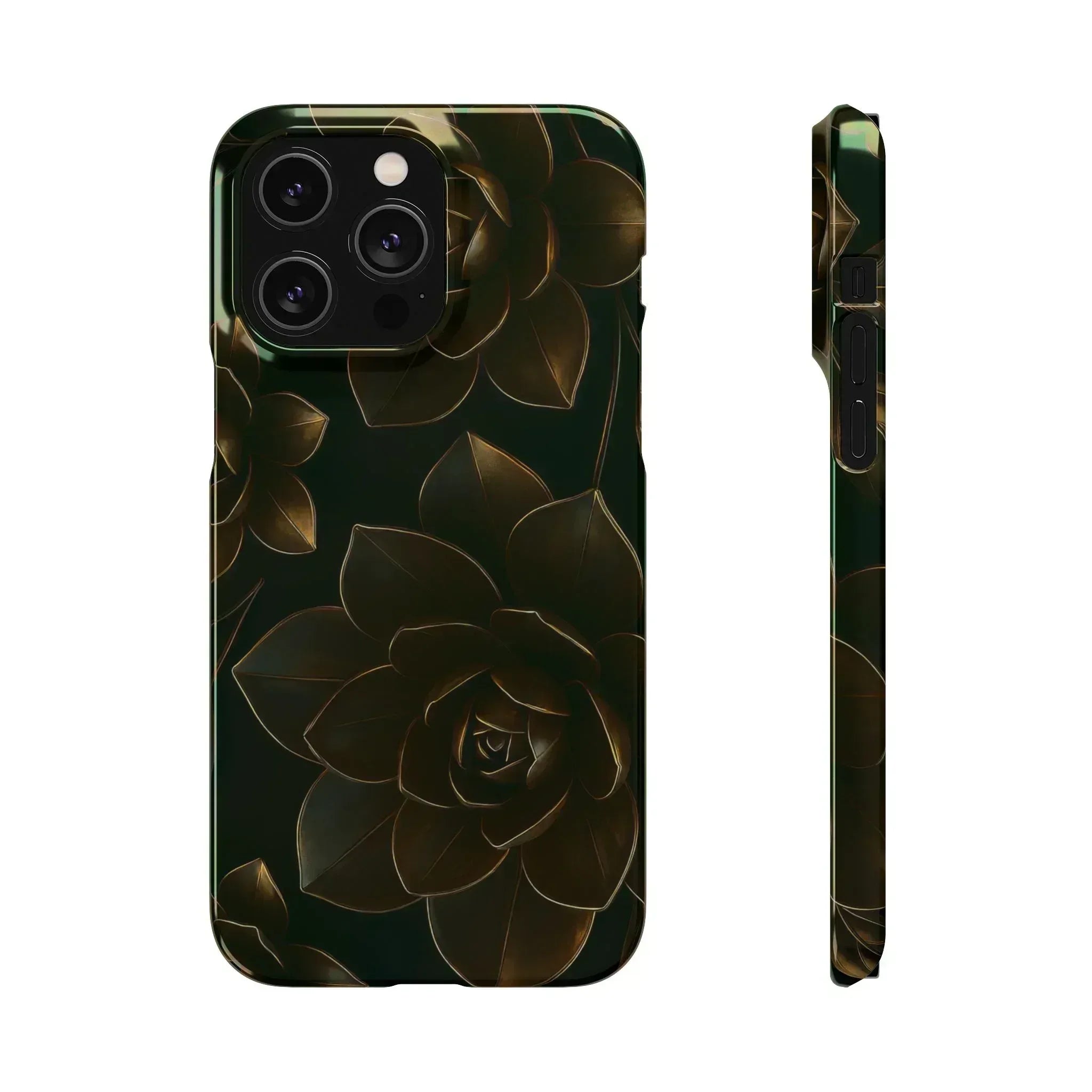 Metal Flower Phone Case for iPhone 8-16 and Galaxy S20-S24 - KARARMDESIGN
