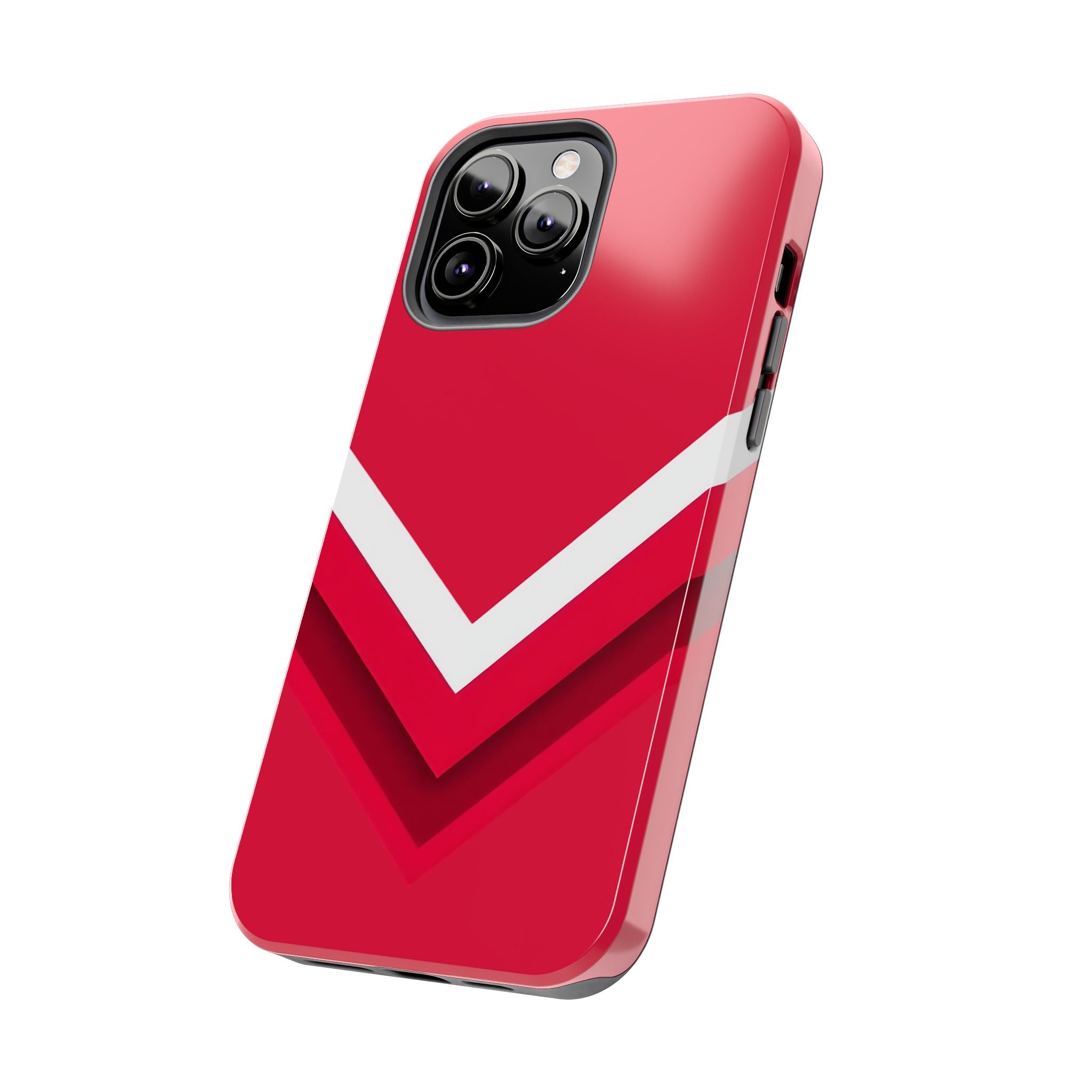 Red Chevron Armor Phone Case for iPhone 11–16 & Galaxy S21–S24