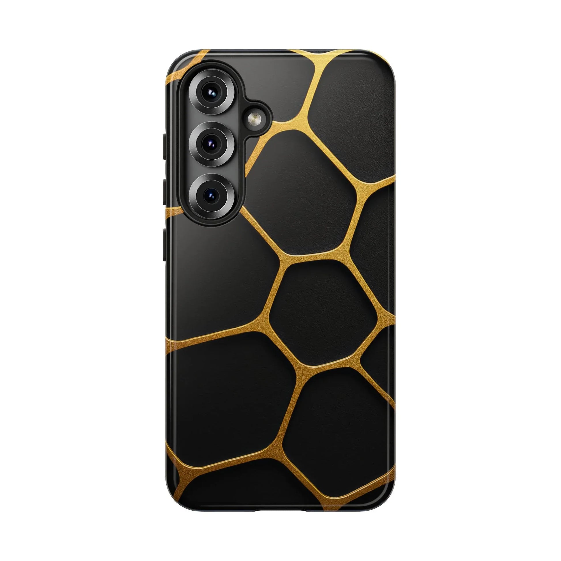 Golden Cellscape Phone Case for iPhone 8-17 and Galaxy S20-S25 - KARARMDESIGN