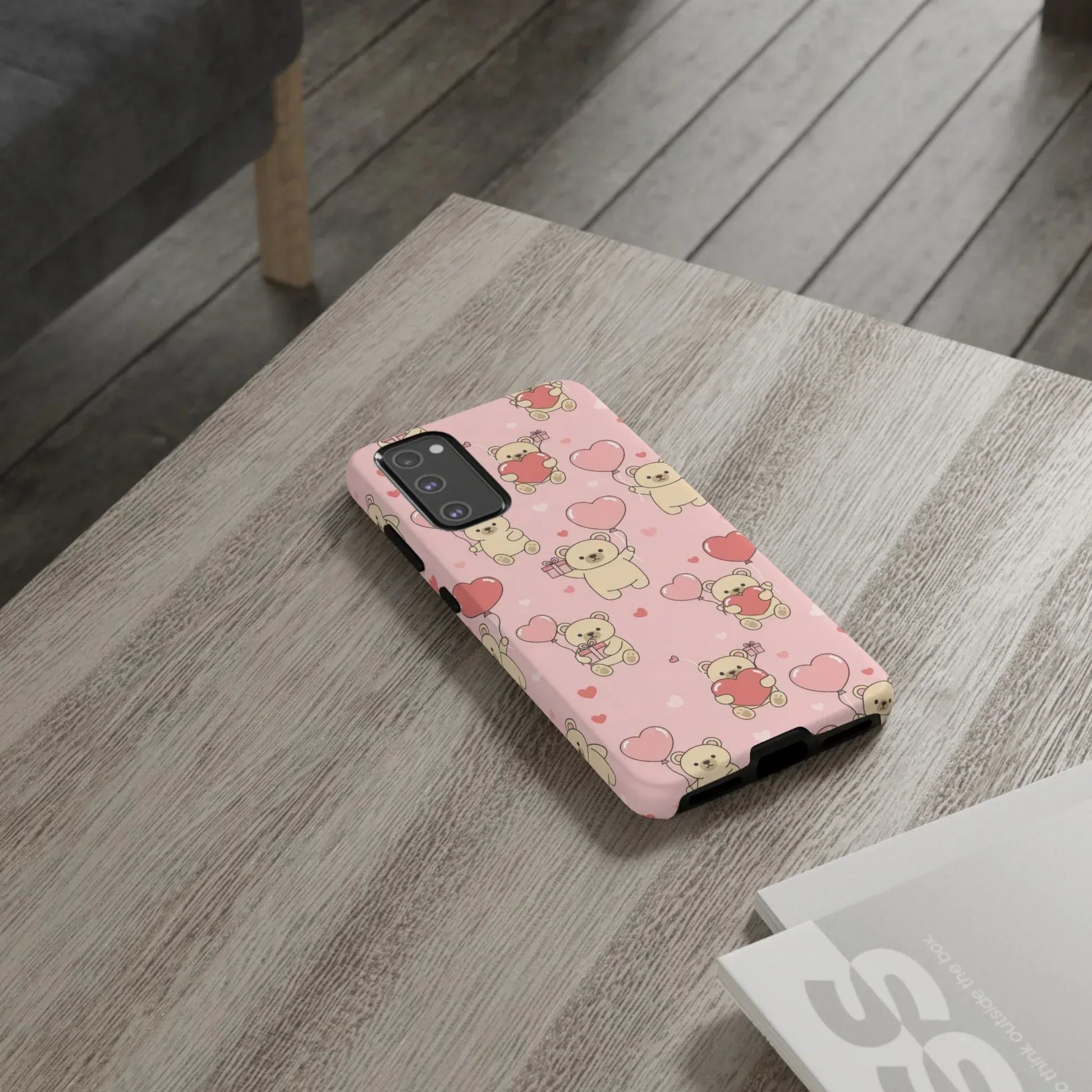 Teddy's Valentine Parade Phone Case for iPhone 11-17 and Galaxy S21-S25 - KARARMDESIGN