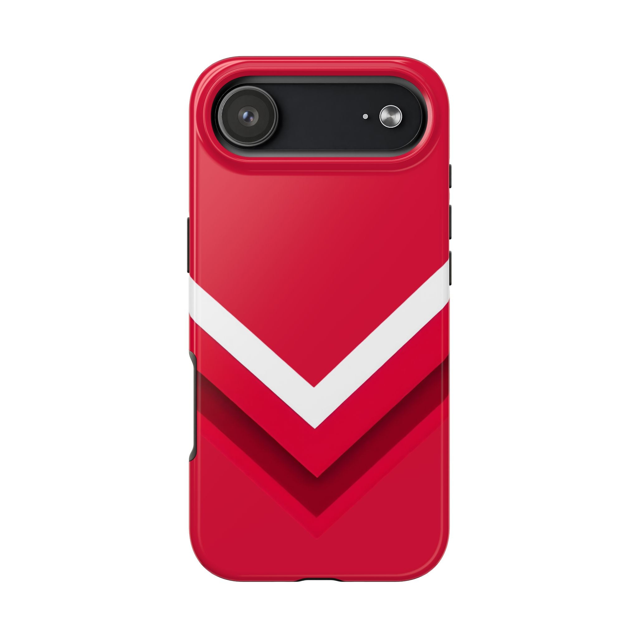 Red Chevron Armor Phone Case for iPhone 11–16 & Galaxy S21–S24
