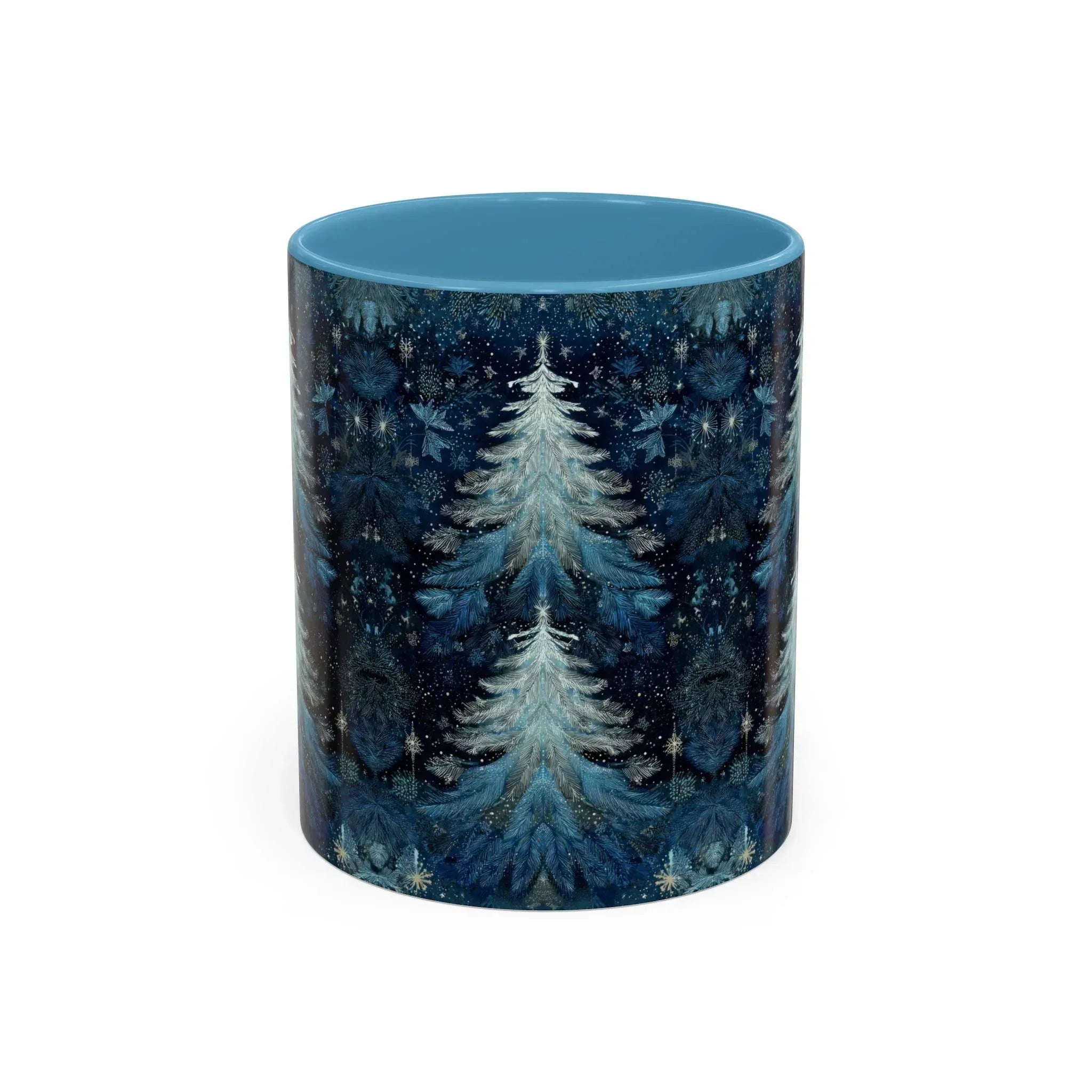 Blue Christmas Tree Accent Coffee Mug - KARARMDESIGN
