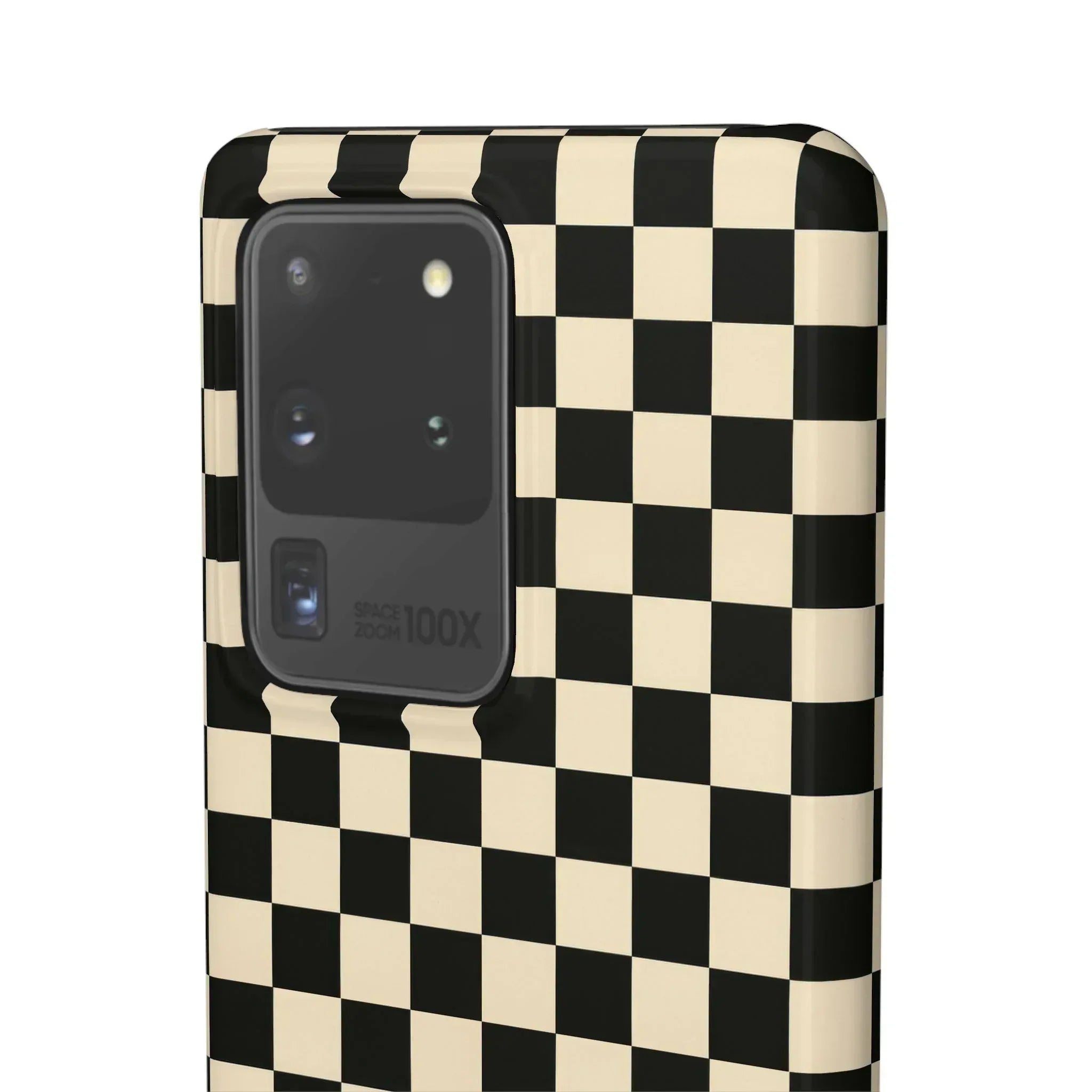 Stylish Matte Checker Phone Case for iPhone 11-17 and Galaxy S20-S25 - KARARMDESIGN