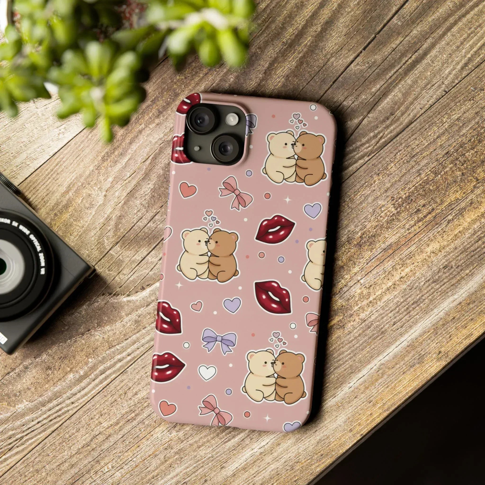 Bear Hug Bliss Phone Case for iPhone 11-17 - KARARMDESIGN