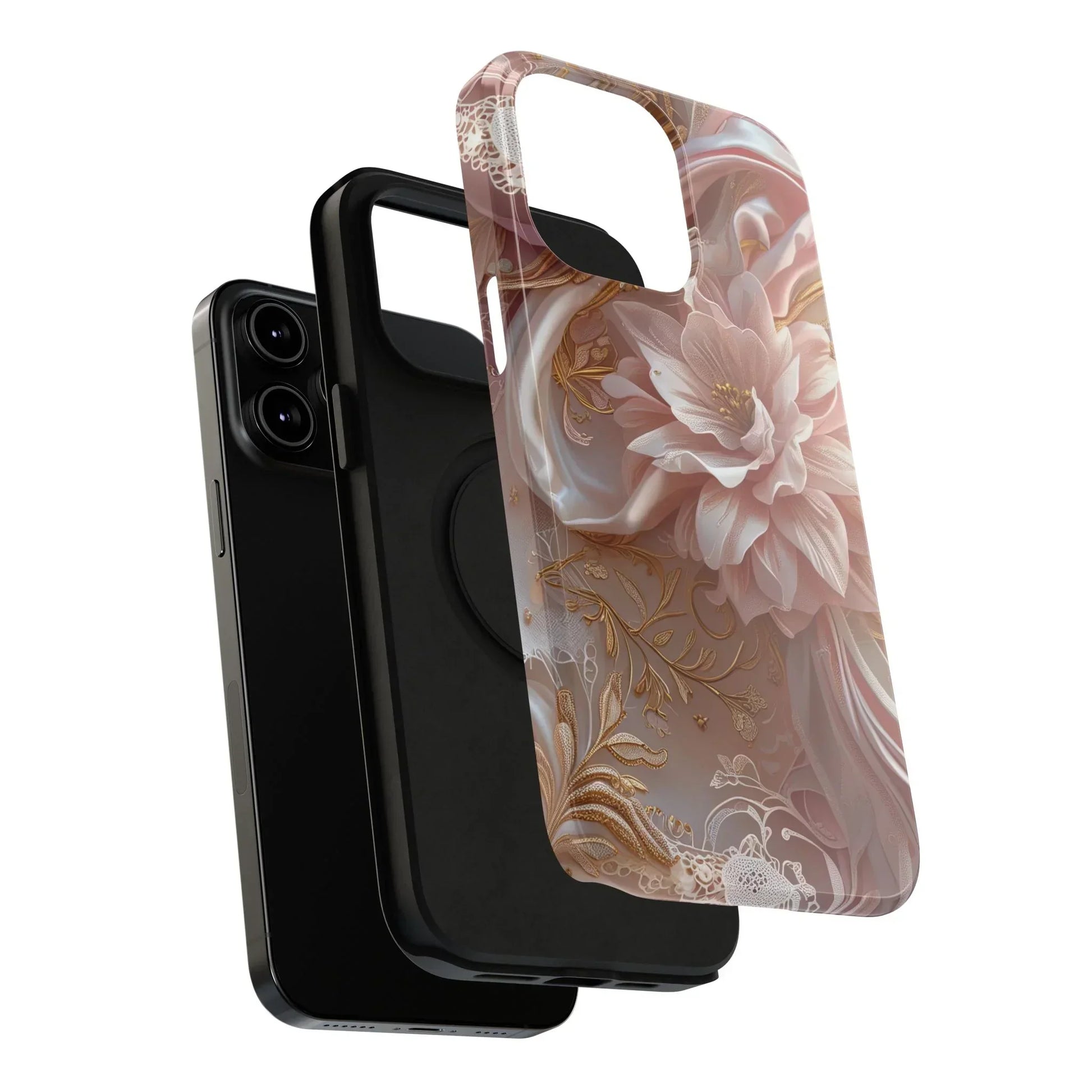 Elegant Floral Impact-Resistant Phone Case for iPhone 12-16 and Samsung Galaxy S21-S22 Models - KarArmDesign