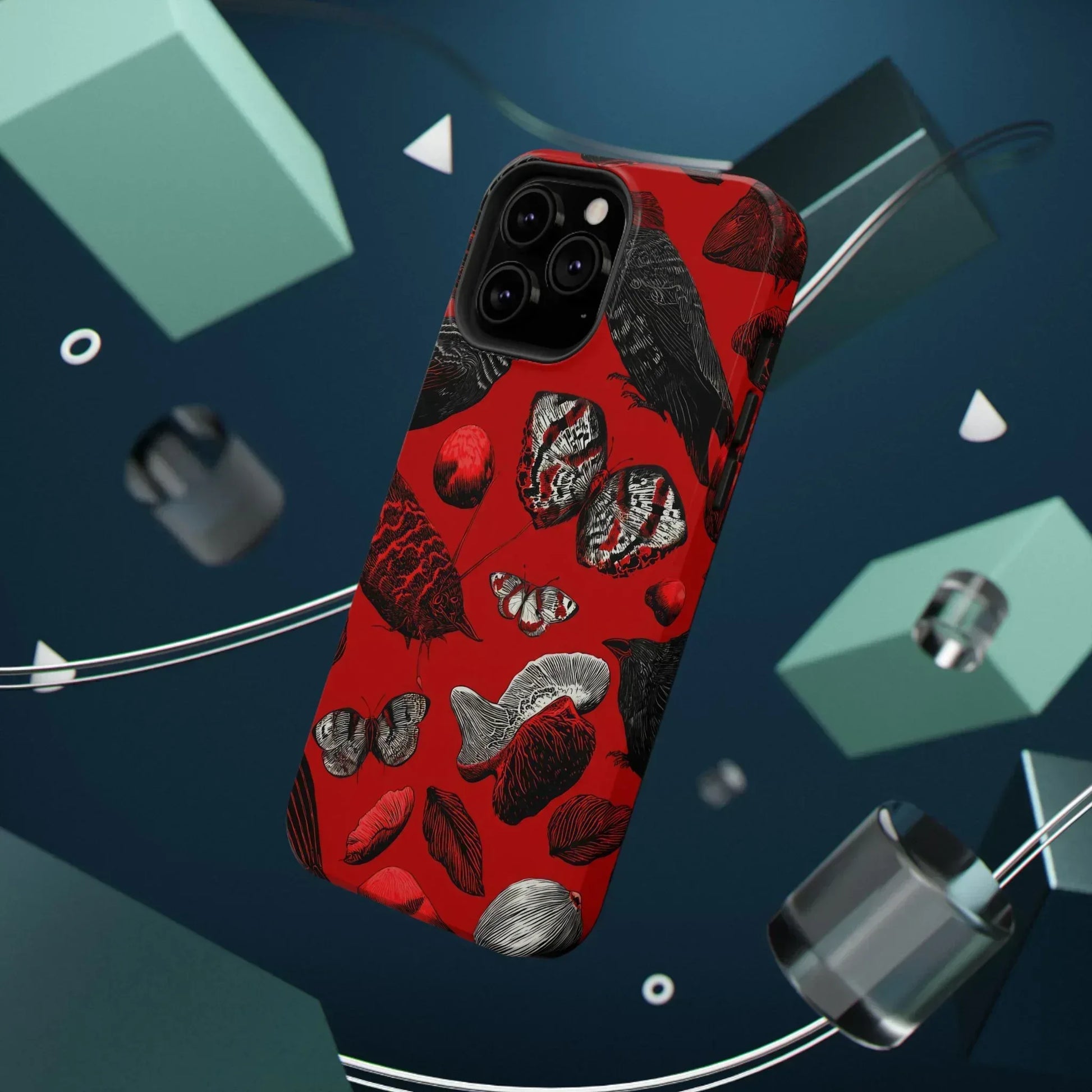 Crimson Wilderness Phone Case for iPhone 11-17 - KARARMDESIGN