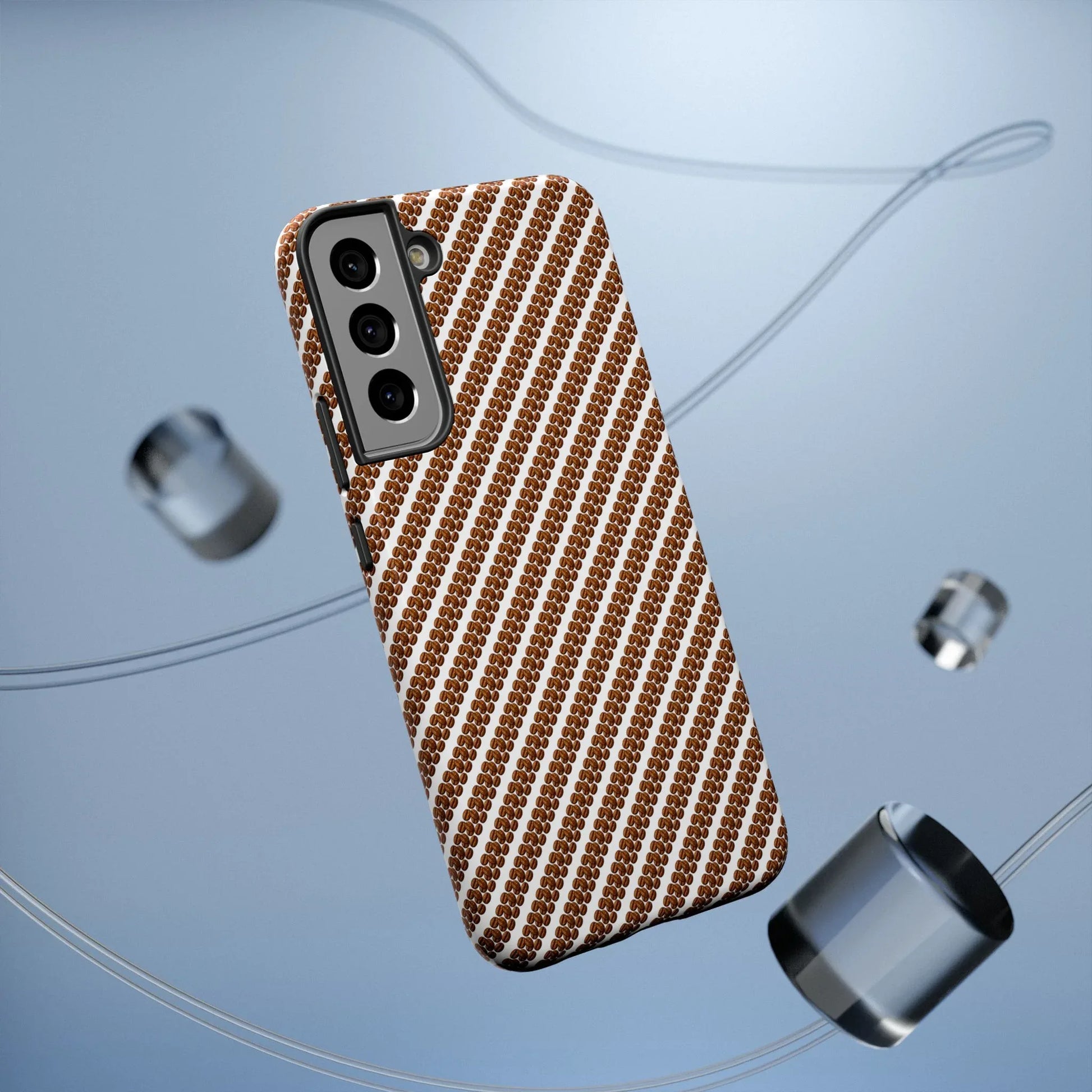 Stylish Coffee Pattern Phone Case for iPhone 11–17 and Galaxy S21–S22 - KARARMDESIGN