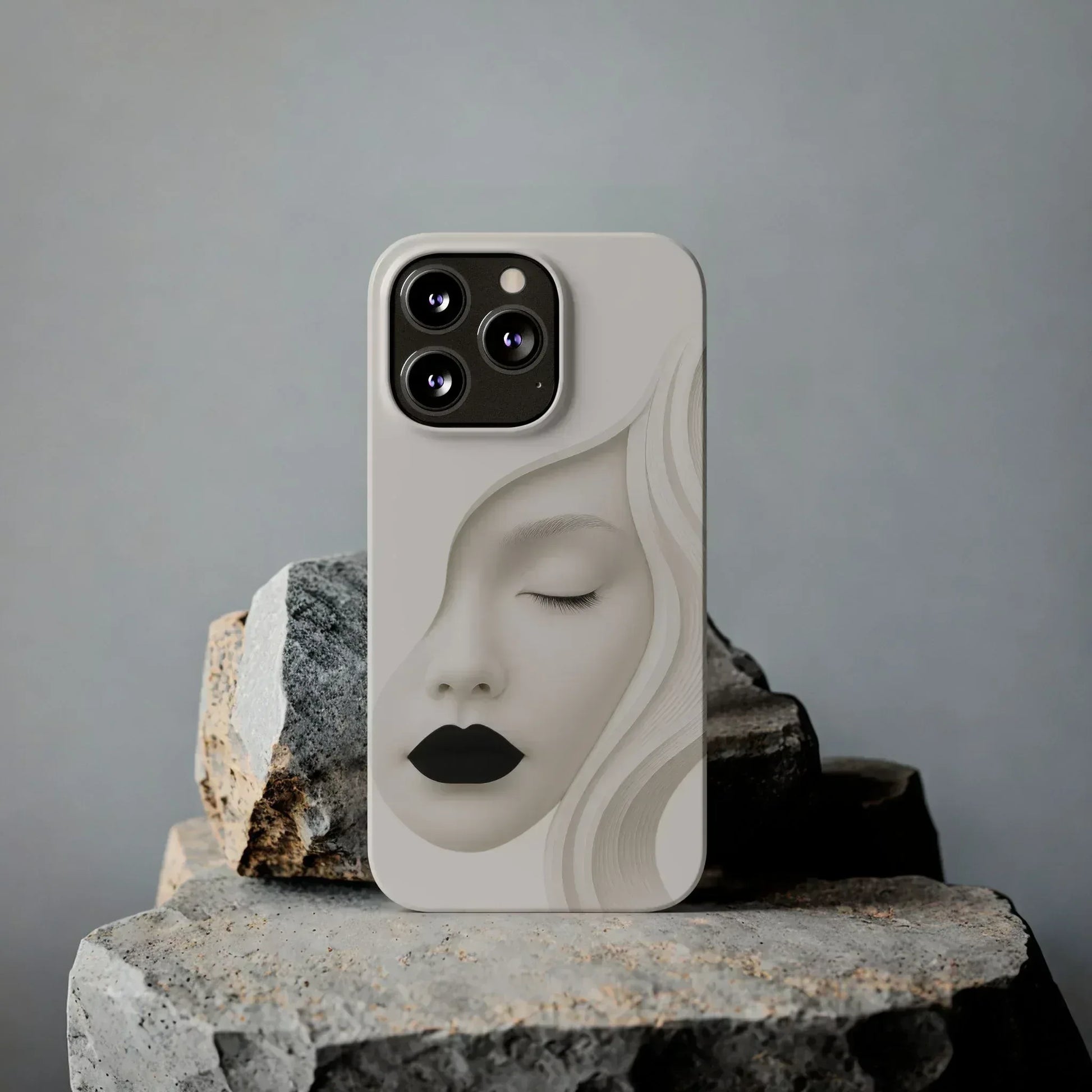 Minimalist Face Phone Case for iPhone 11-17 - KARARMDESIGN