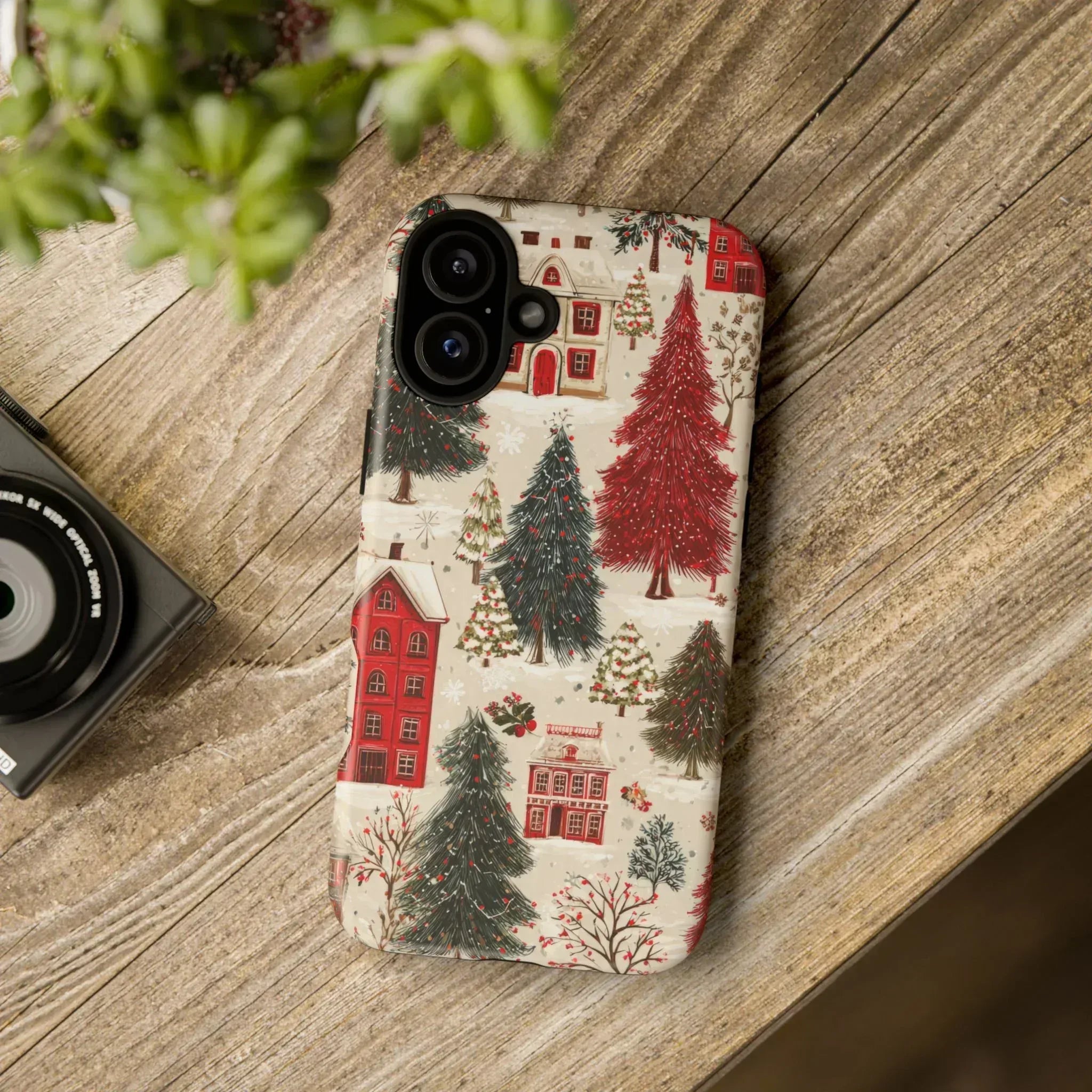 Cozy Winter Village Phone Case for iPhone 11-17 and Galaxy S10-S25 - KARARMDESIGN
