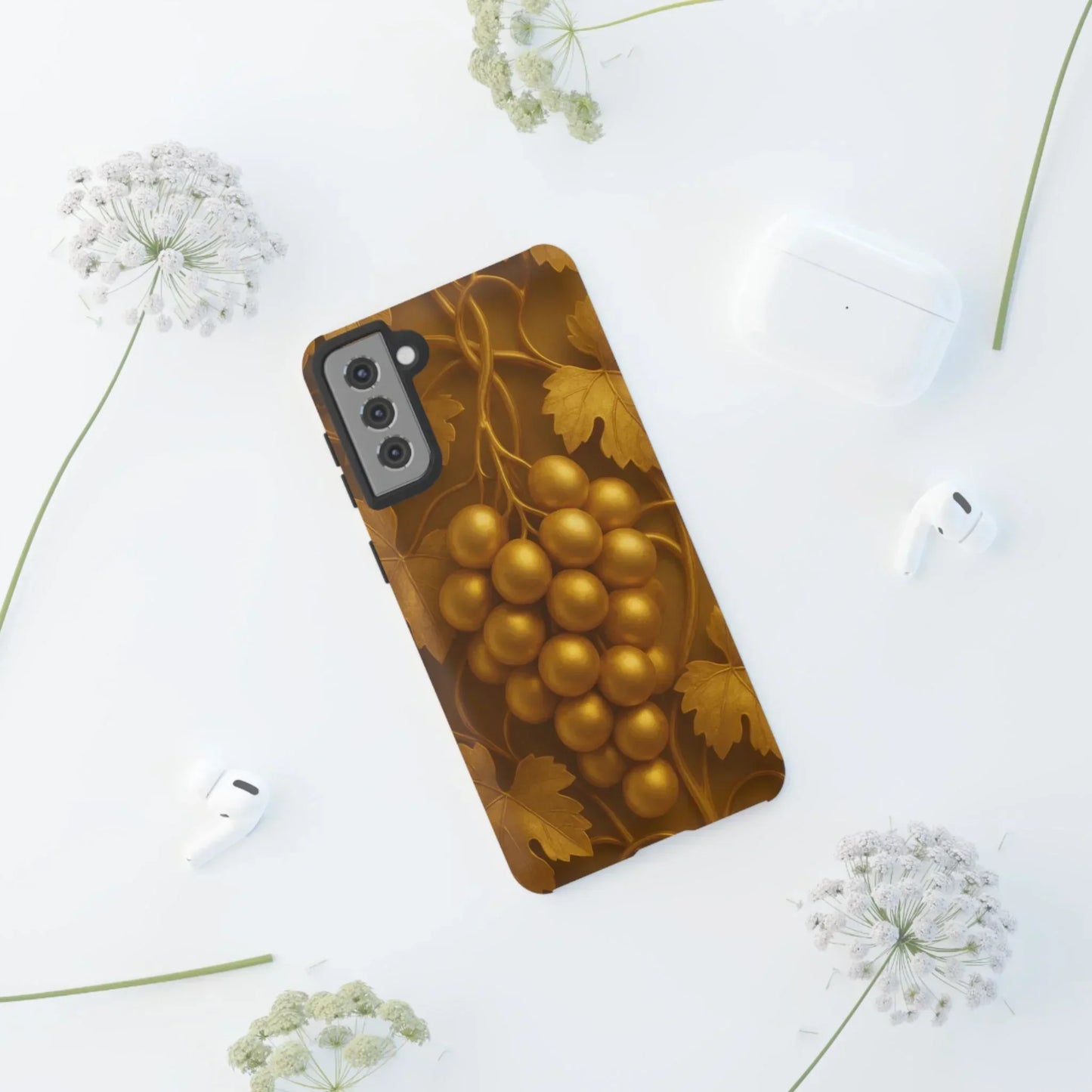 Golden Grapes Phone Case for Samsung Galaxy S10-S25 Models - KarArmDesign
