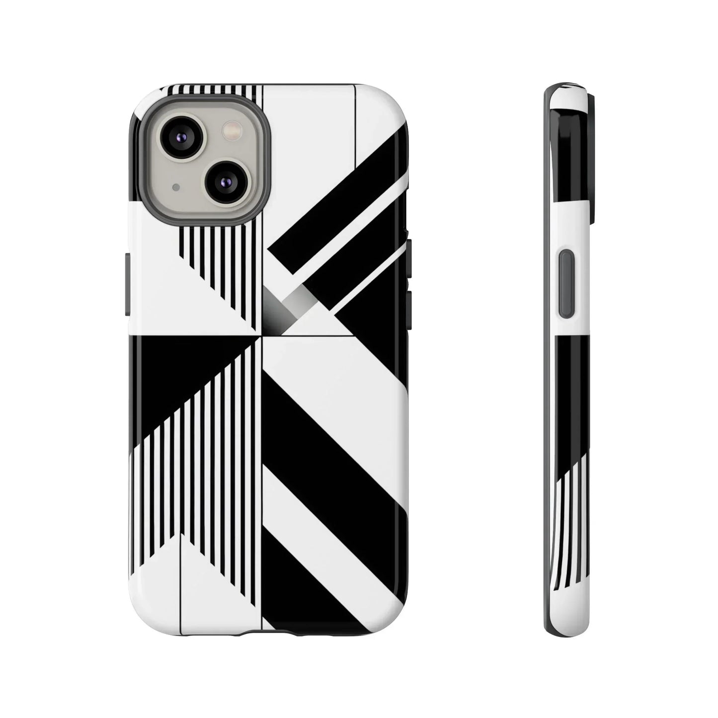 Monochrome Tough Phone Case for iPhone 11-16 and Samsung Galaxy S10–S25 Models - KarArmDesign