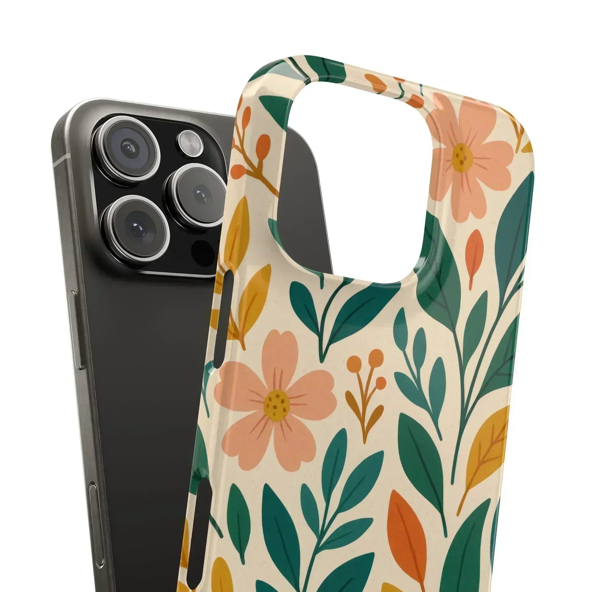 Floral Harmony Phone Case for iPhone 11-16 - KARARMDESIGN