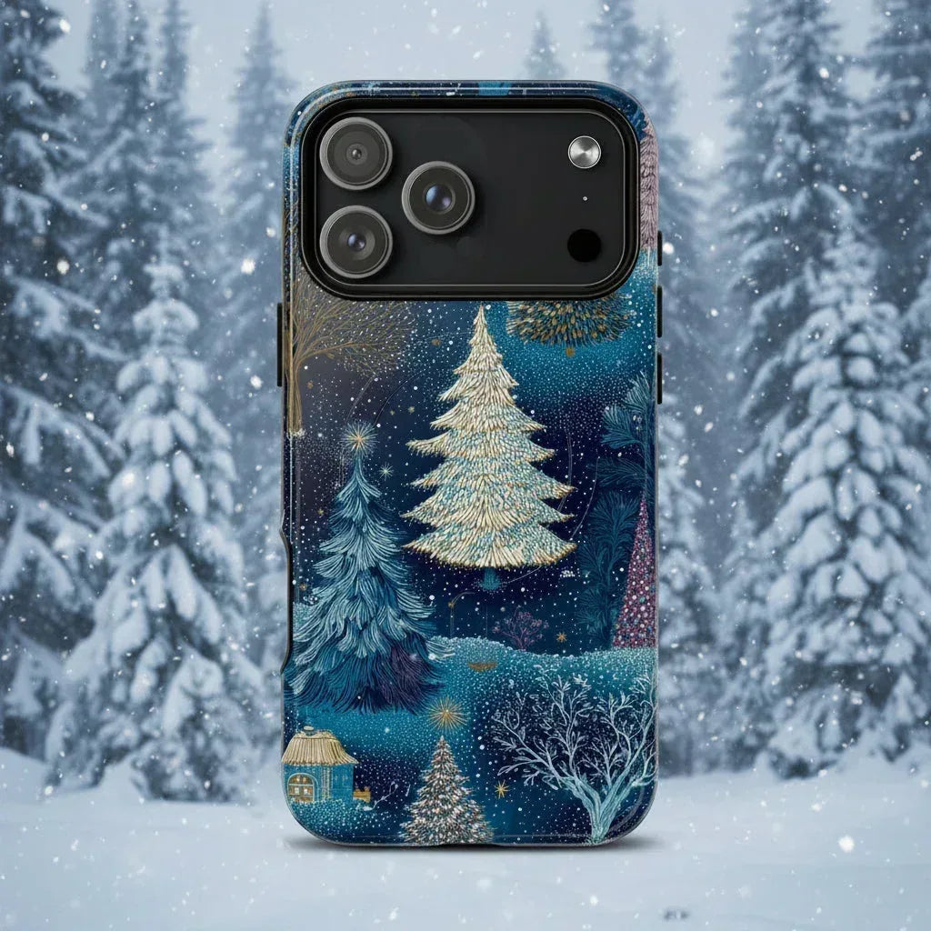 Midnight Sparkle Forest Phone Case for iPhone 13-17 - KARARMDESIGN