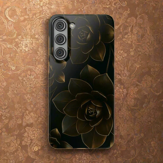 Metal Flower Phone Case for iPhone 7-16 and Galaxy S10-S24 Models - KarArmDesign