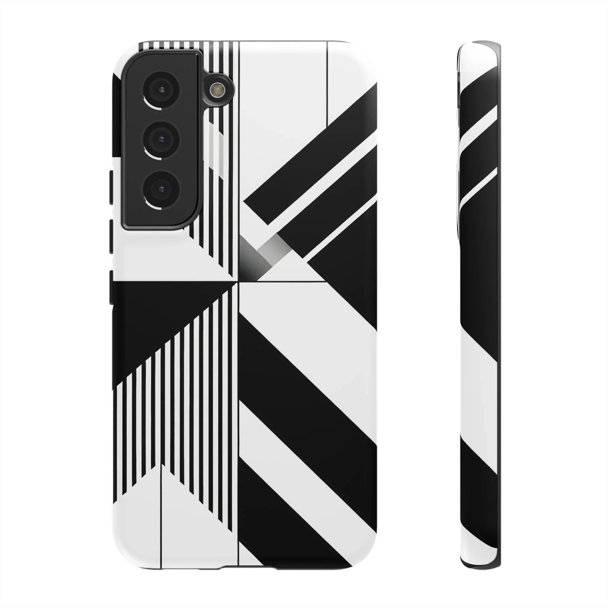 Monochrome Tough Phone Case for iPhone 11-16 and Galaxy S20–S25 - KARARMDESIGN