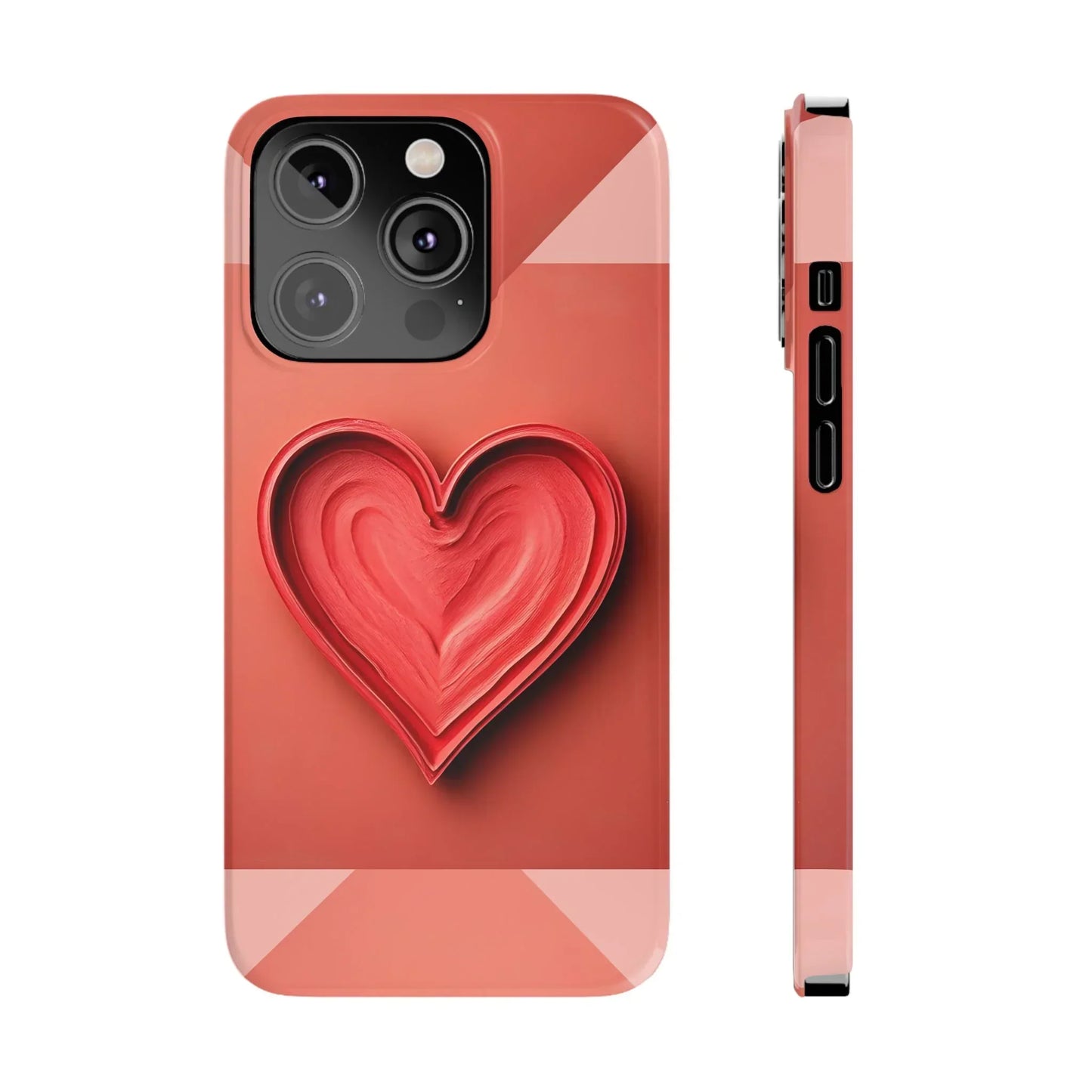 Heart Design Phone Case for iPhone X to 16 Series - KarArmDesign