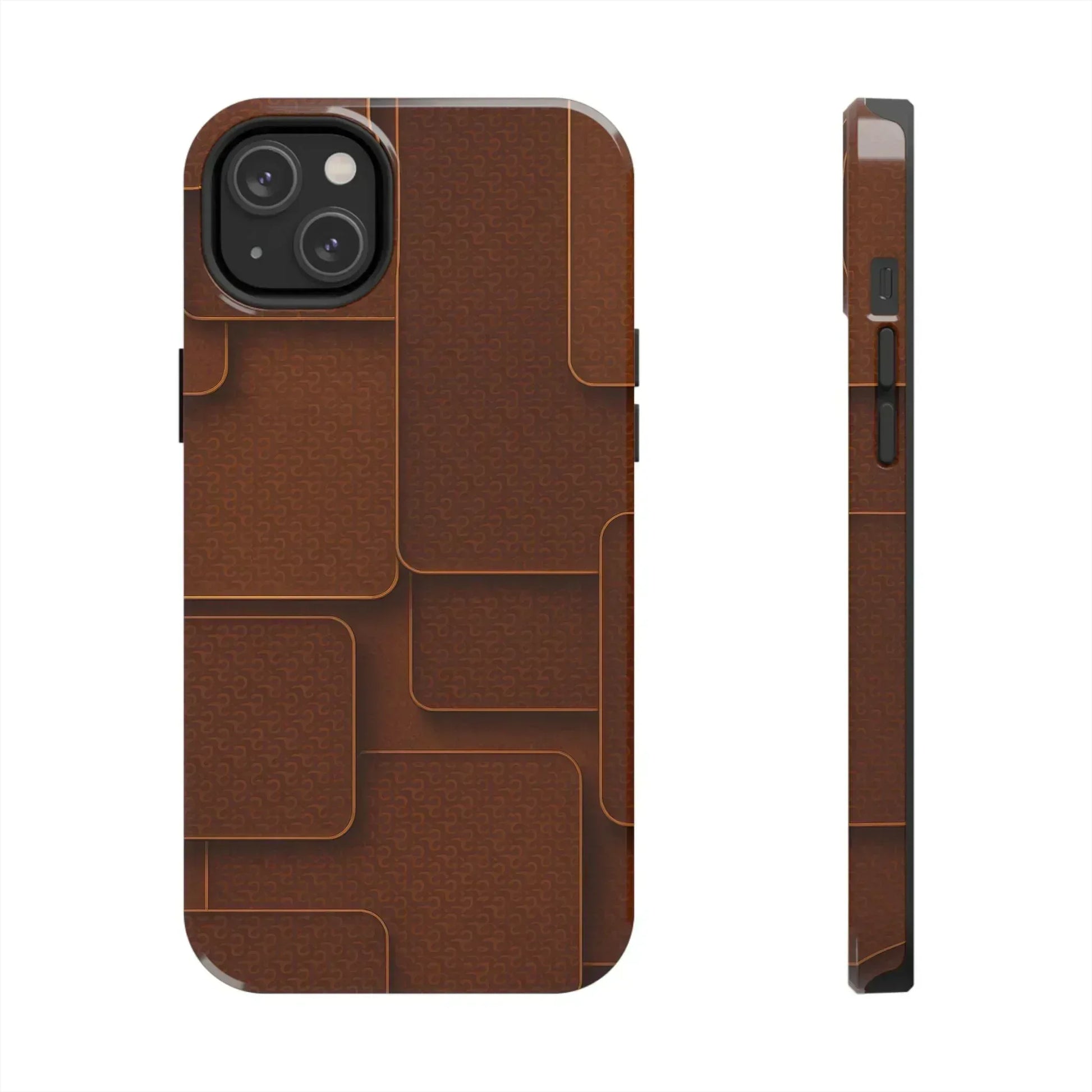 Textured Brown Phone Case for iPhone 7-16 and Samsung Galaxy S21-S24 - KARARMDESIGN