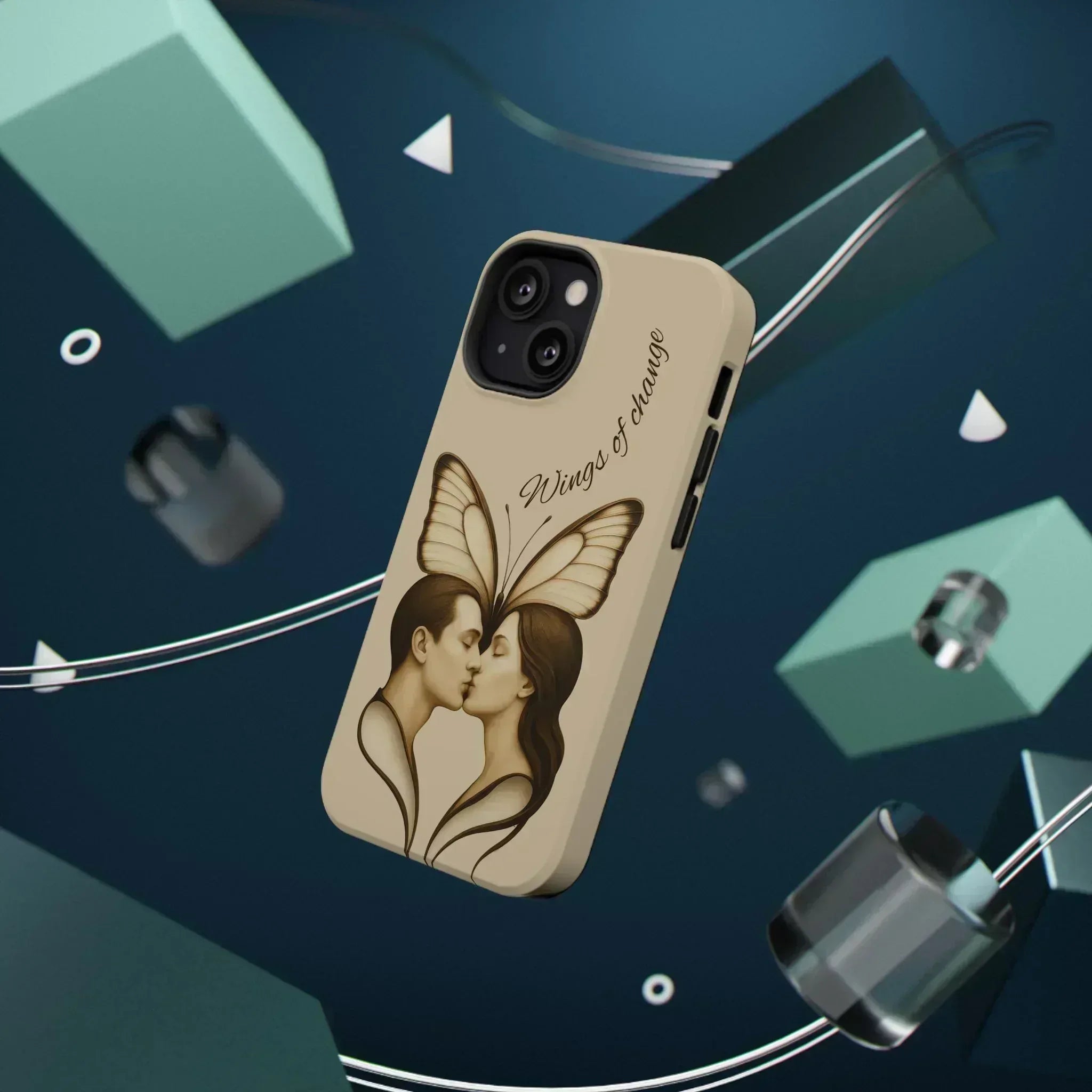 Romantic Butterfly Couple Phone Case for iPhone 12-16 and Galaxy S21-S22 - KARARMDESIGN