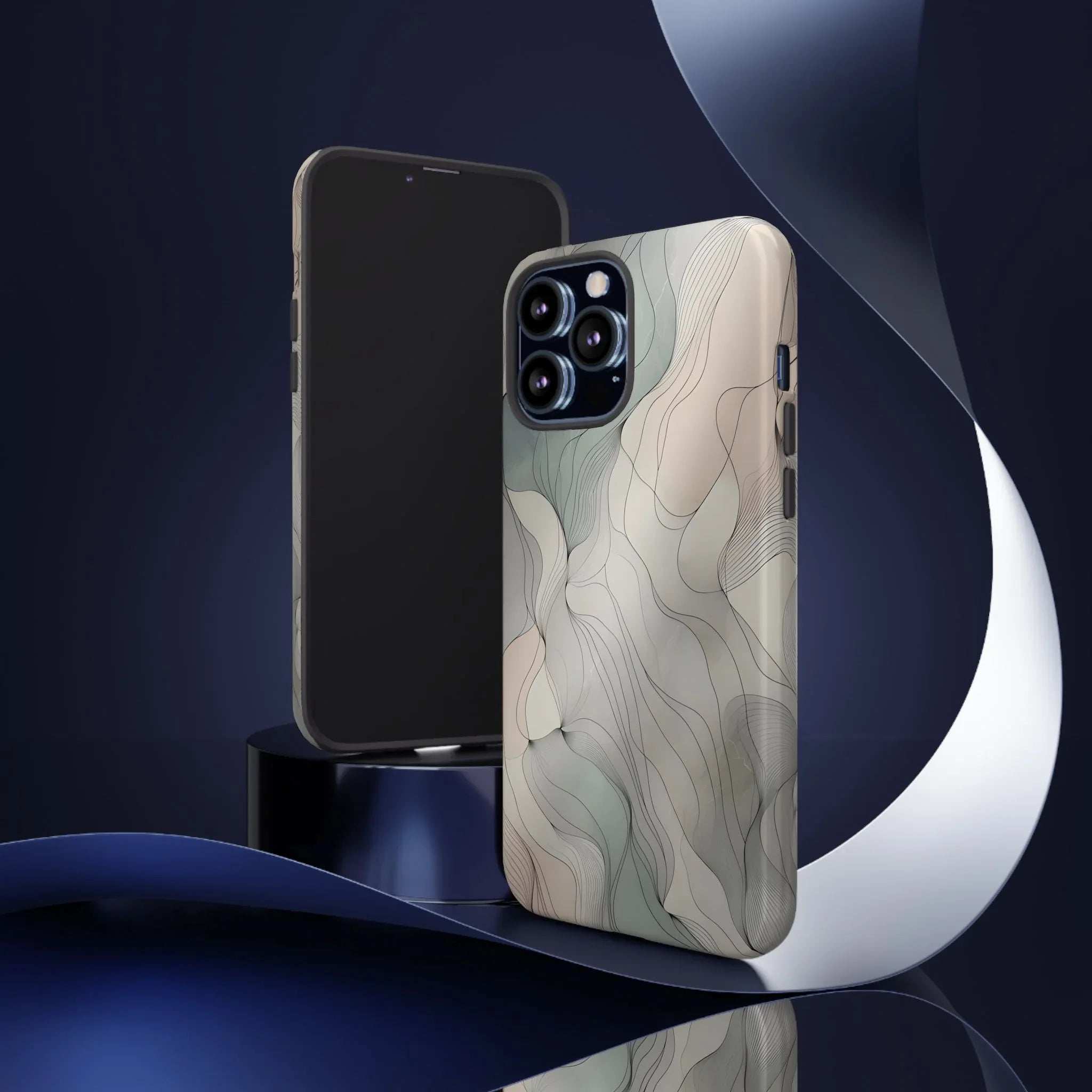 Pastel Wave Phone Case – Minimalist Design for iPhone & Pixel - KARARMDESIGN