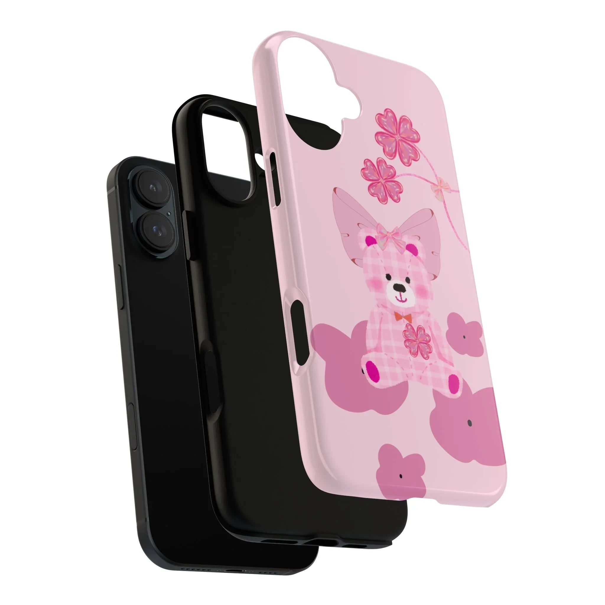 Pink Teddy Bear Phone Cases for iPhone, Pixel and Galaxy - KARARMDESIGN