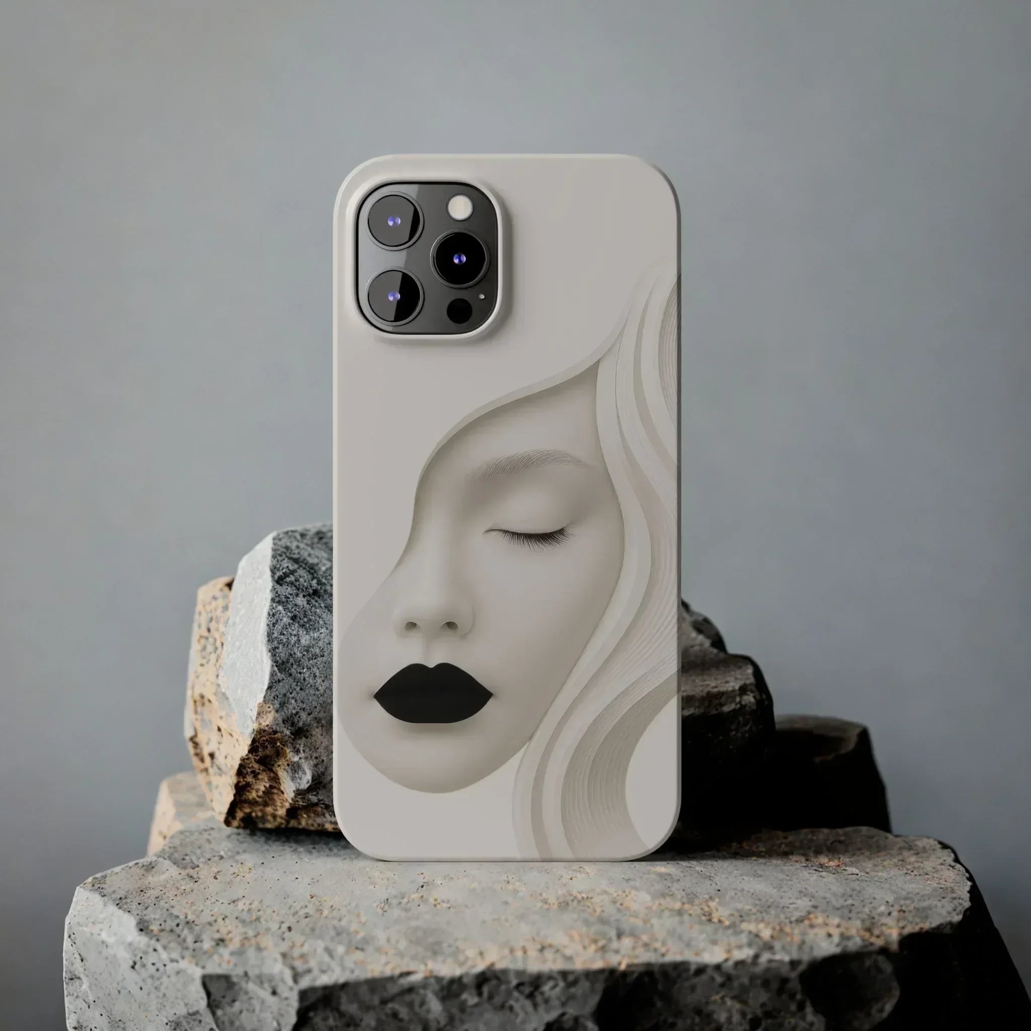 Minimalist Face Phone Case for iPhone 11-17 - KARARMDESIGN