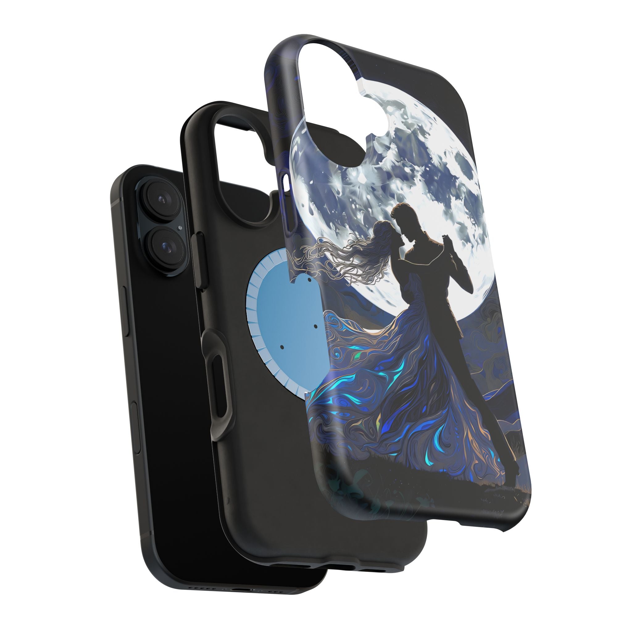 Romantic Moonlight Dance Magnetic Phone Case – iPhone 15–17 & Samsung Galaxy S26