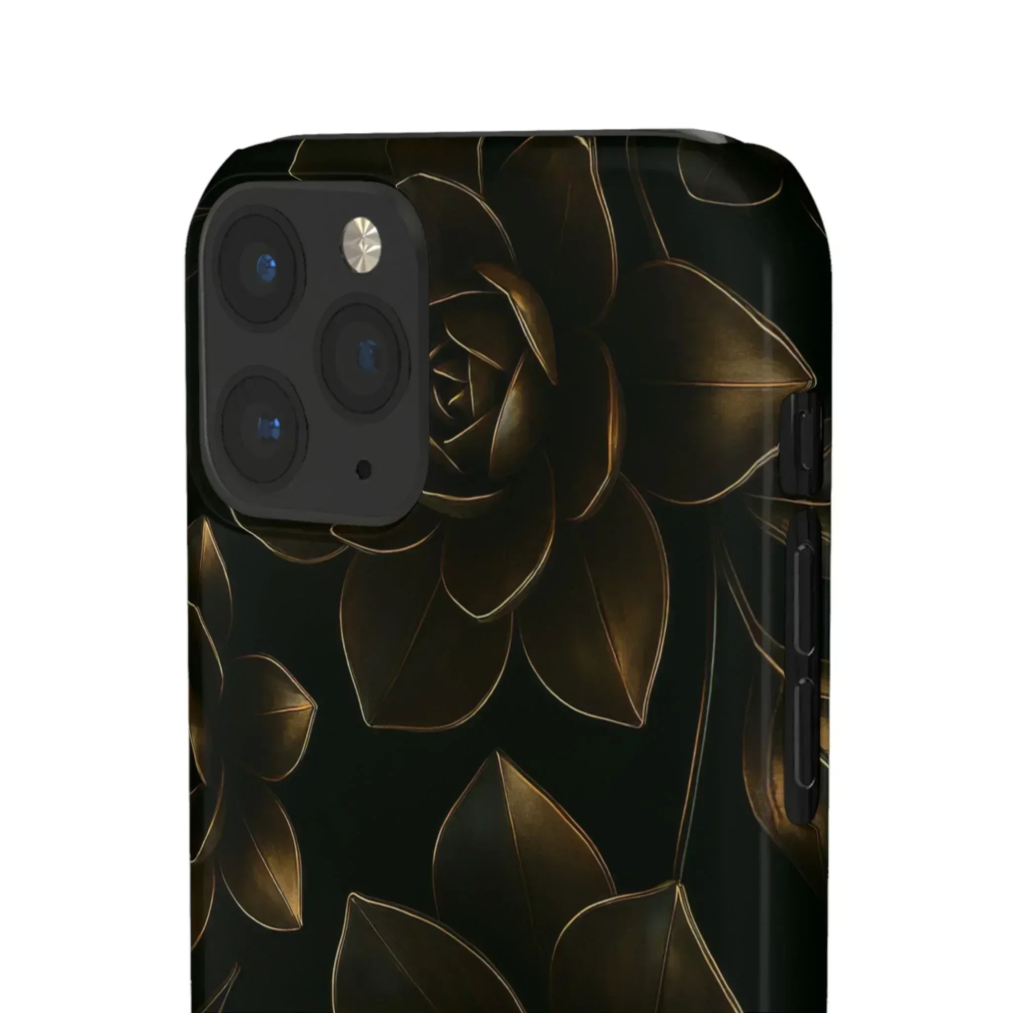 Metal Flower Phone Case for iPhone 8-16 and Galaxy S20-S24 - KARARMDESIGN