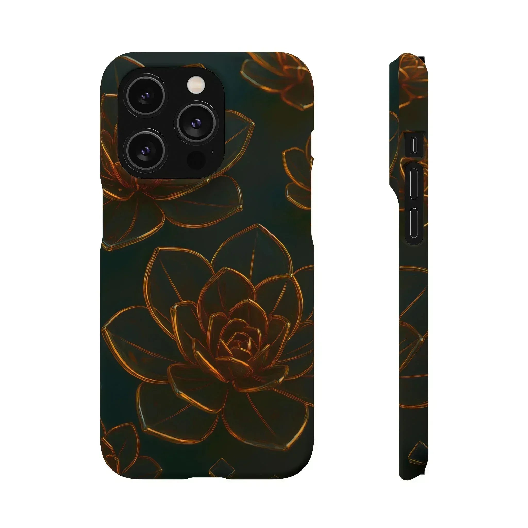 Glass Flower Phone Case for iPhone 8-16 and Galaxy S20-S24 - KARARMDESIGN