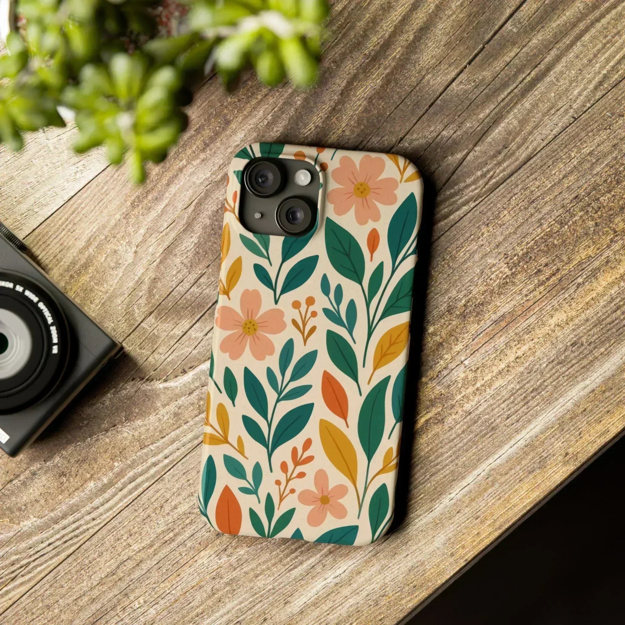 Floral Harmony Phone Case for iPhone 11-16 - KARARMDESIGN